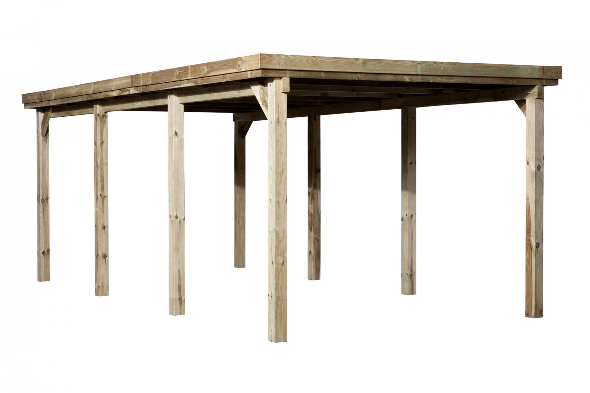 weka Flachdach Einzelcarport 617 Gr.2 mit Trapezblech-Dach