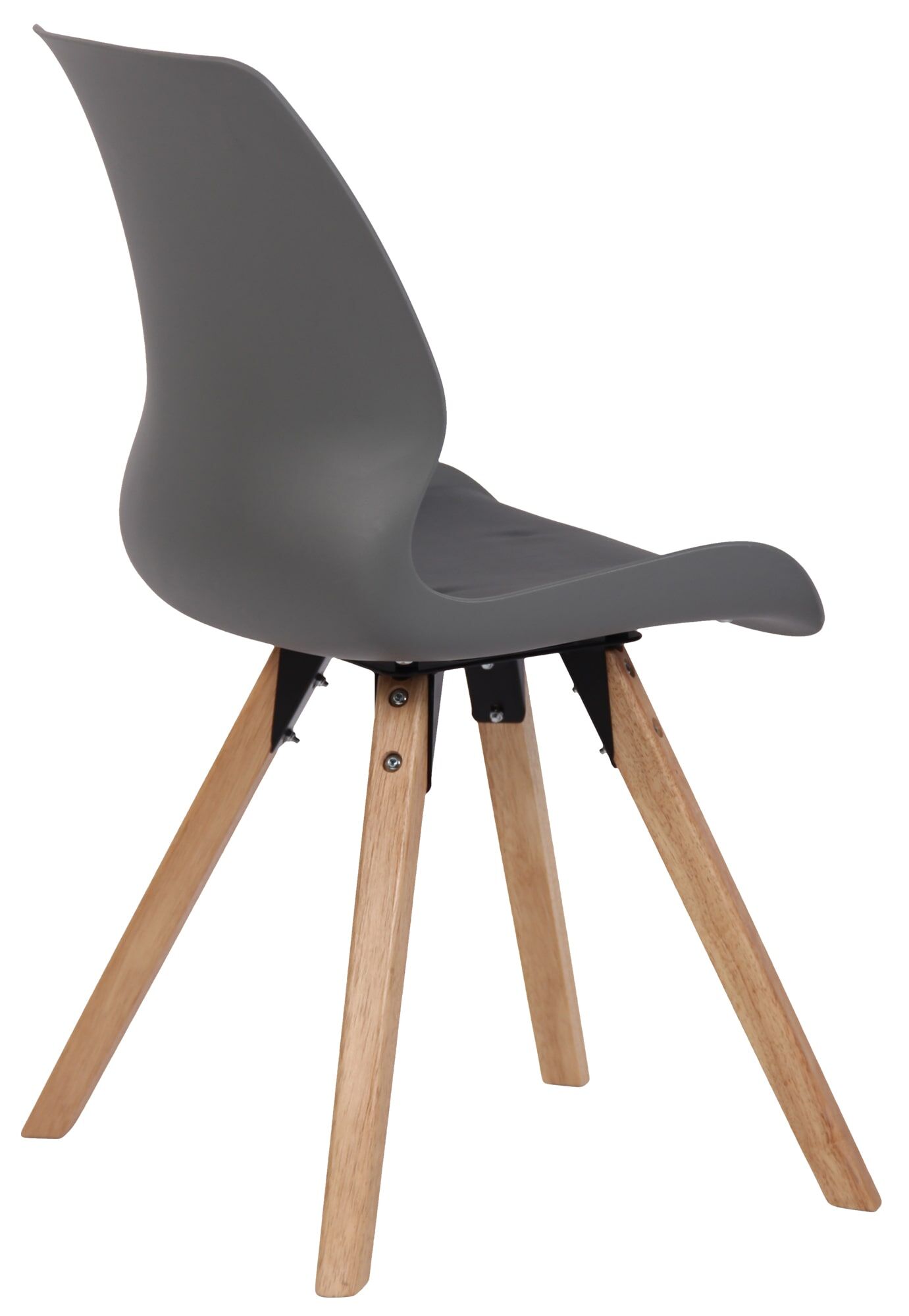 2er Set Stuhl Luna Kunststoff, grau