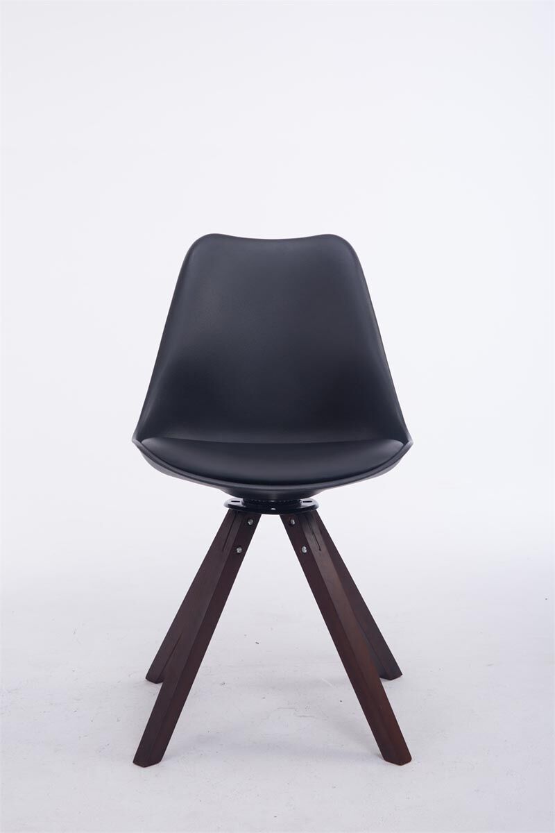 Besucherstuhl Troyes Drehbar Walnuss Square, schwarz