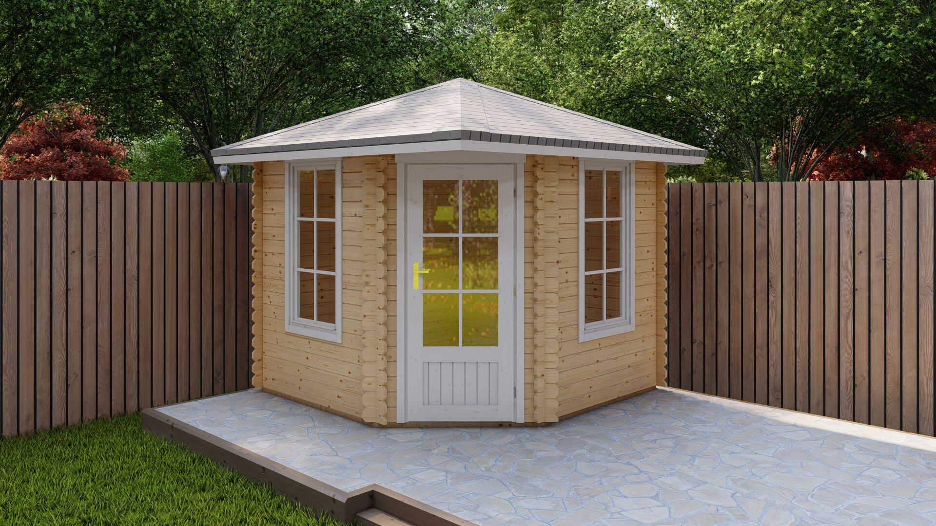 5 Eck Gartenhaus Schweden 30