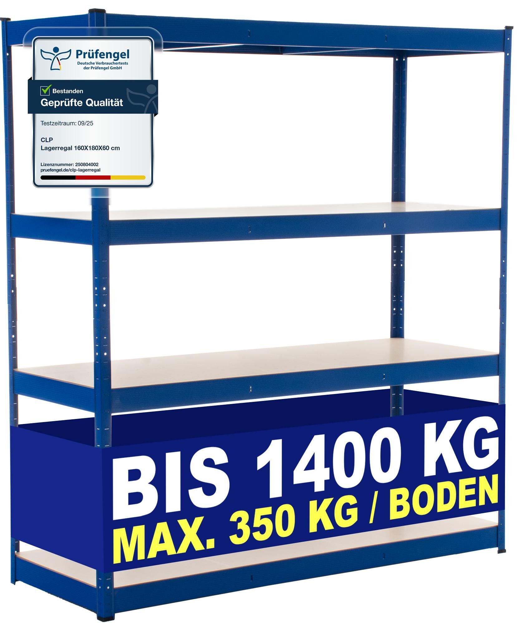 Lagerregal 160x60x180 cm, blau