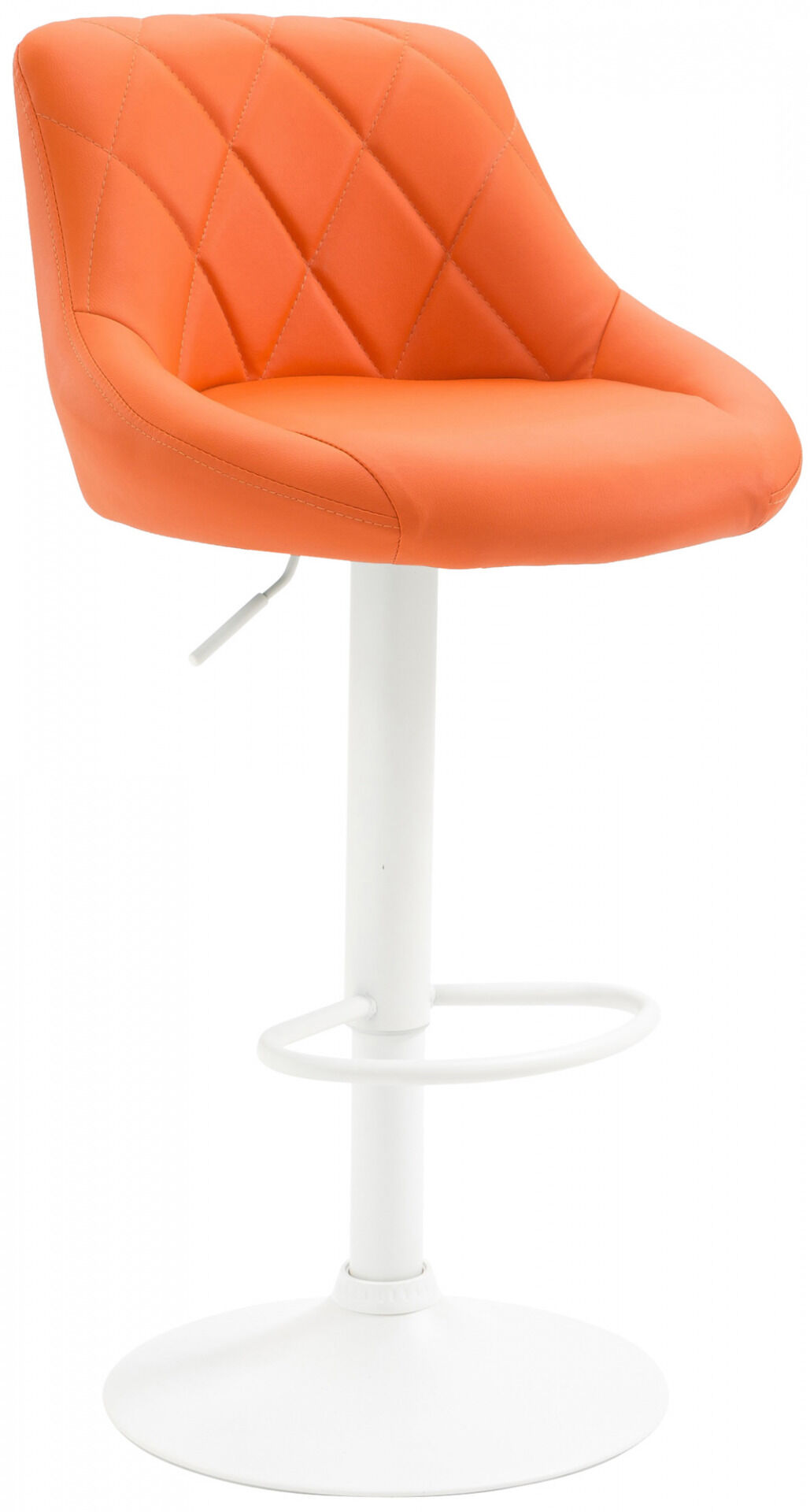 Barhocker Lazio Kunstleder weiß, orange