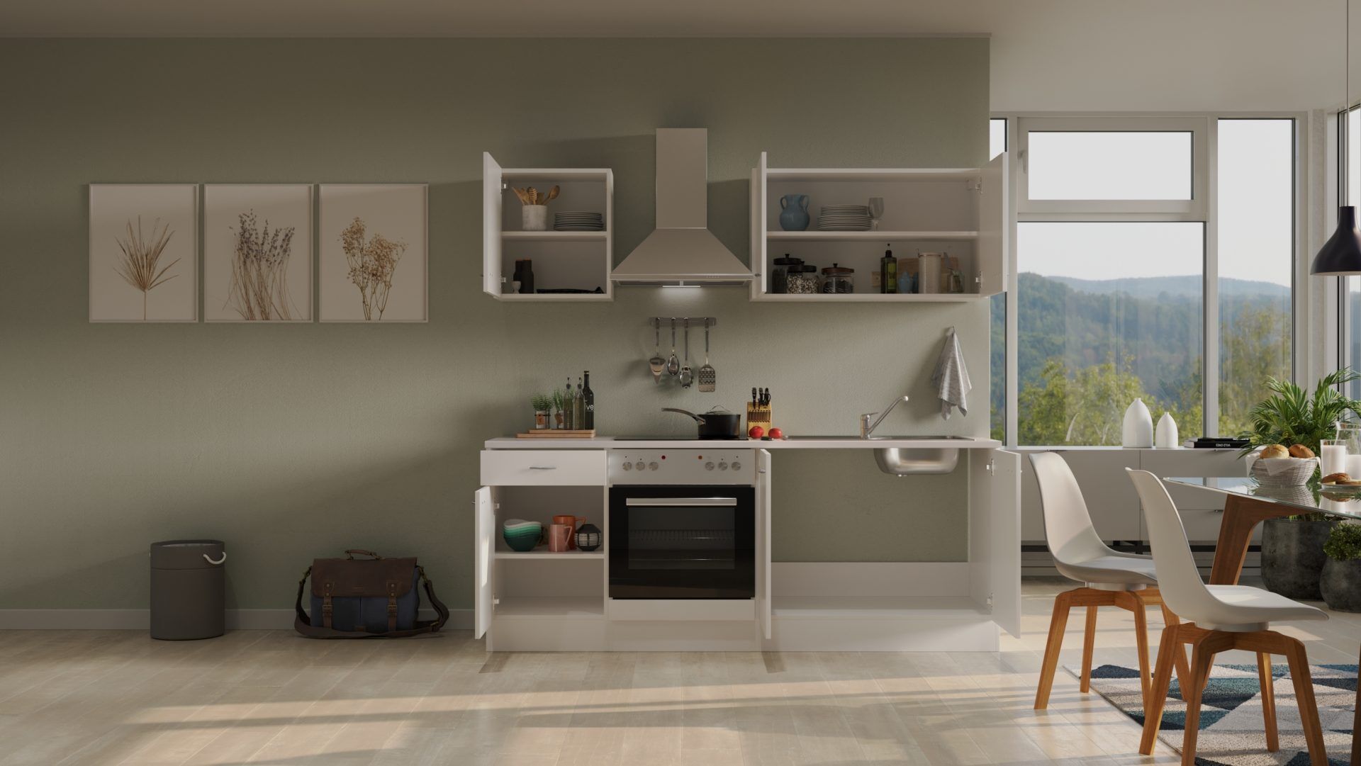 Küchenzeile WITO 210 cm mit E-Geräten