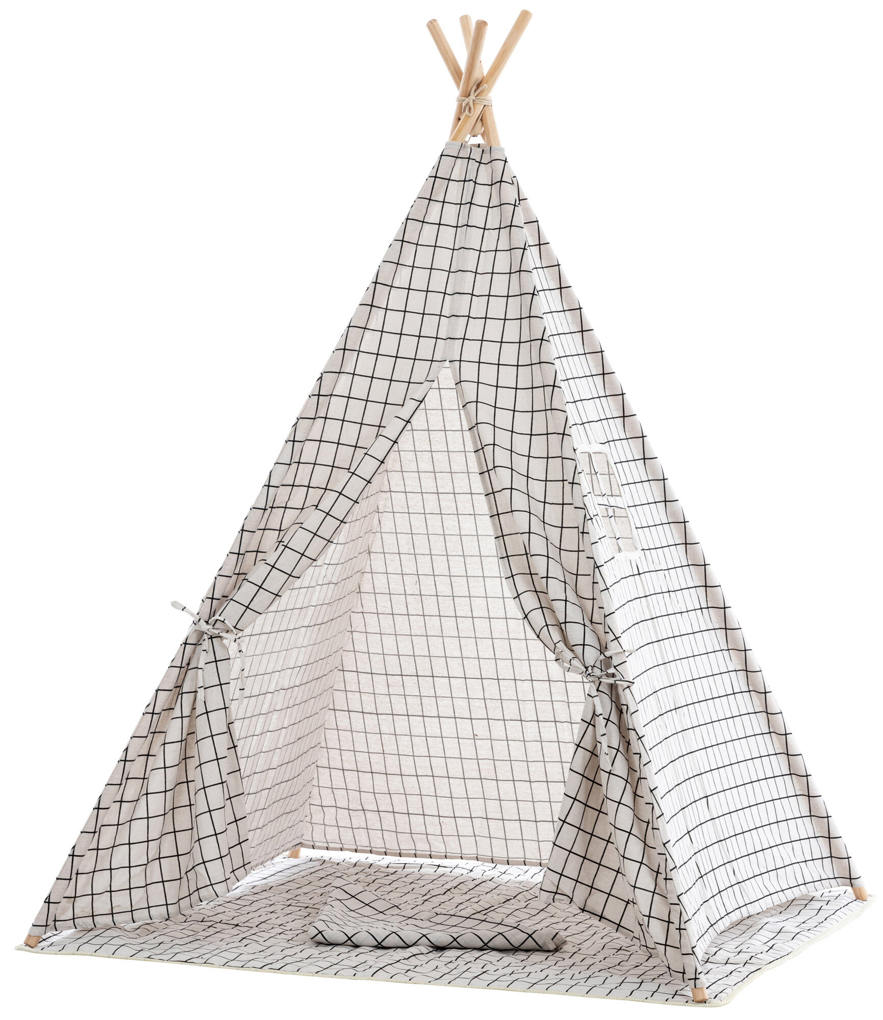 Spielzelt Esna, grau kariert