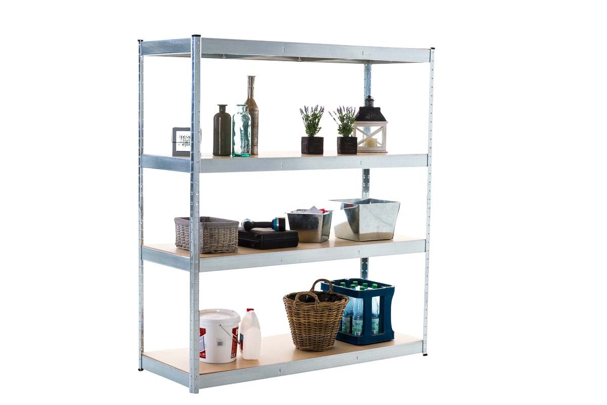 Lagerregal 160x60x180 cm, silber