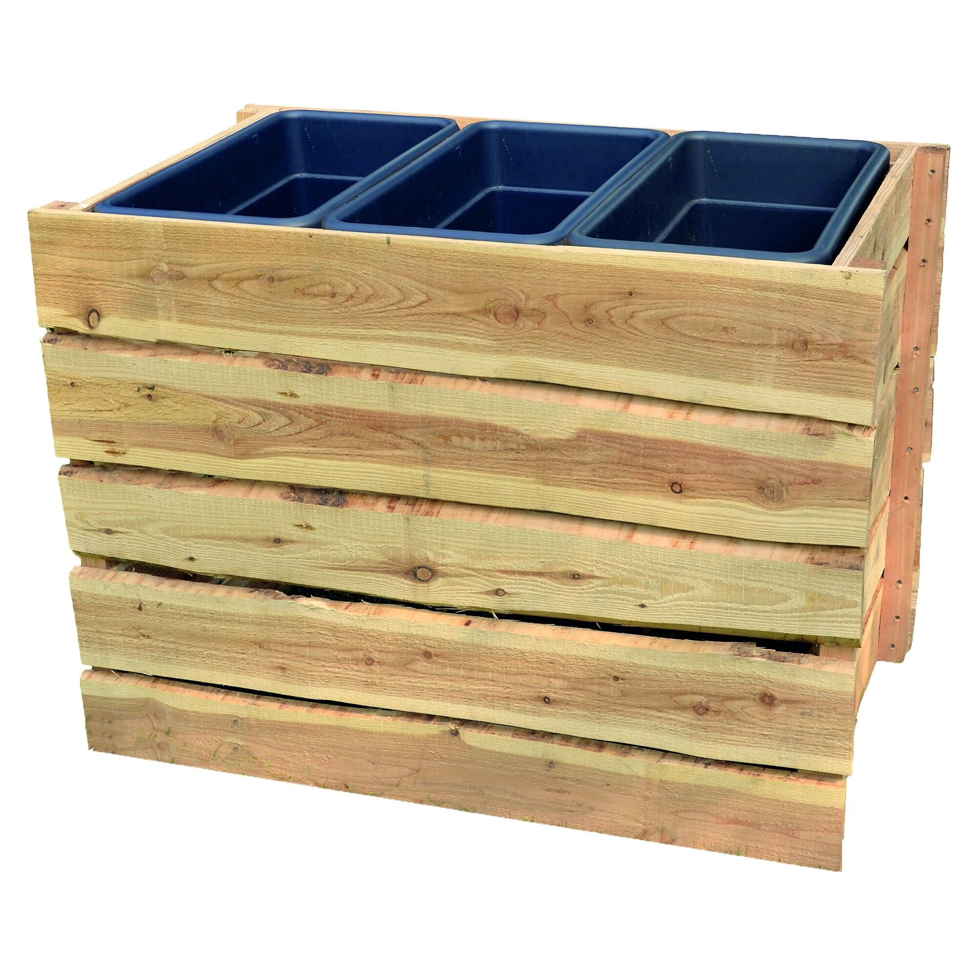 HERLEV Hochbeet Lärche, B 110 x T 64 x H 79 cm,, aus sägerauen Brettern