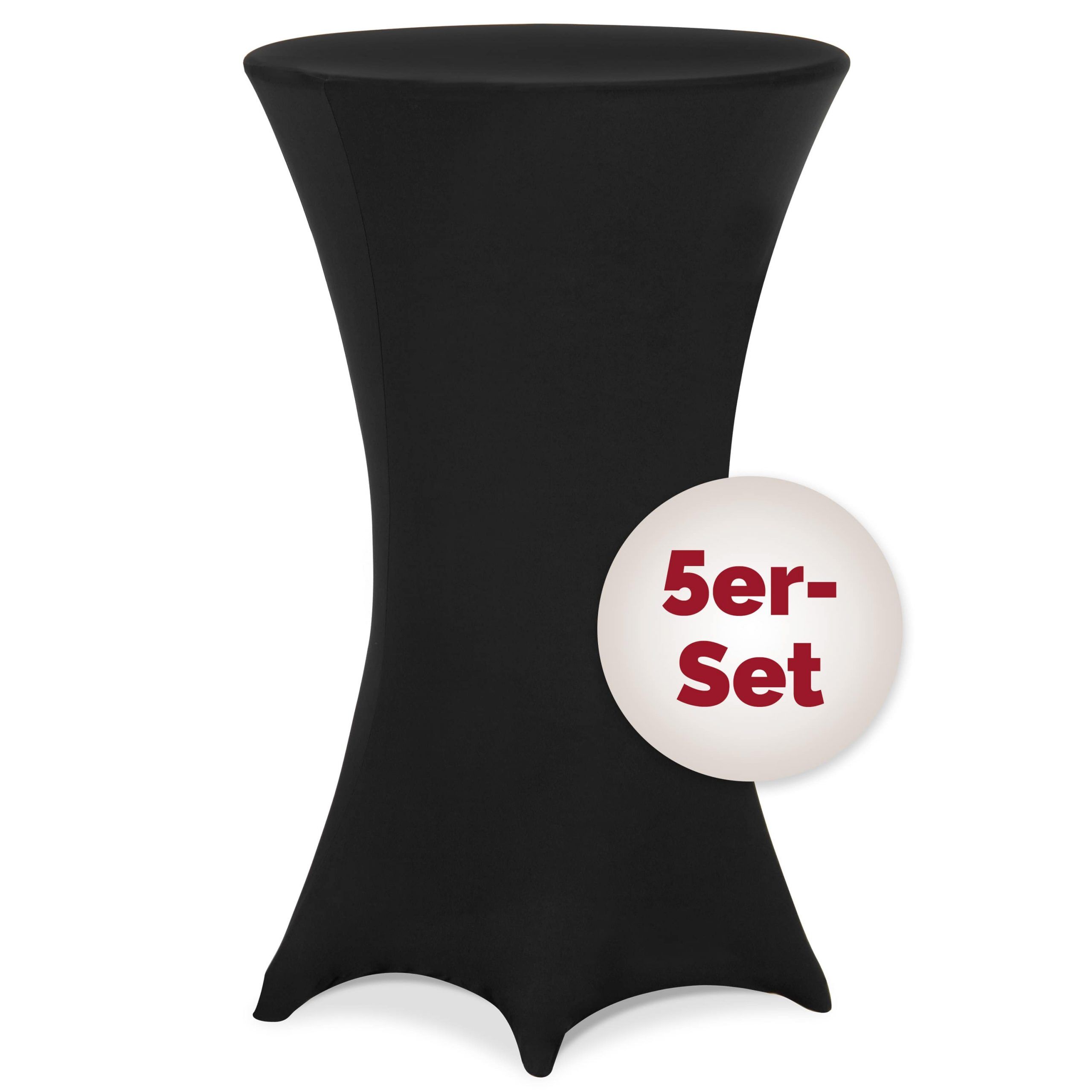 Stehtisch Husse 80 schwarz 5er Set