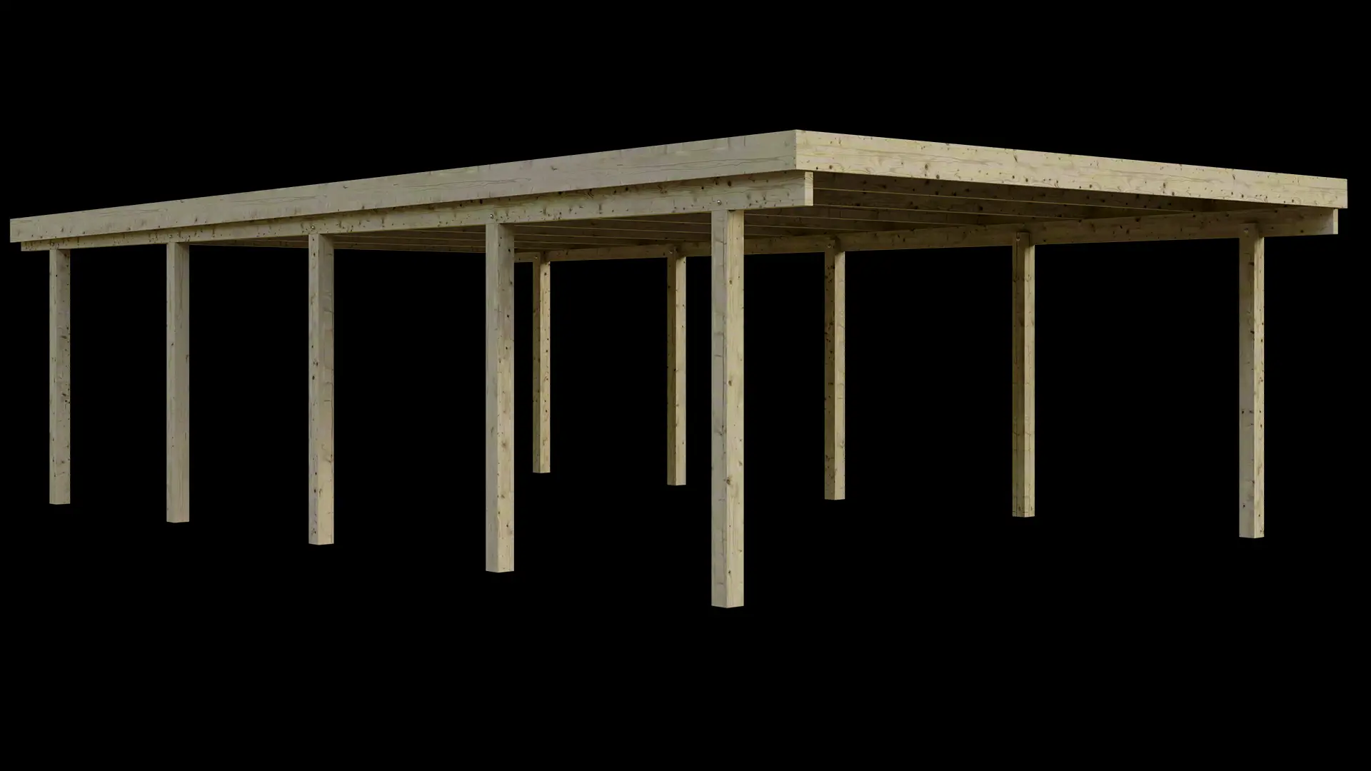 Carport VC 510x900 Kiefer Massivholz