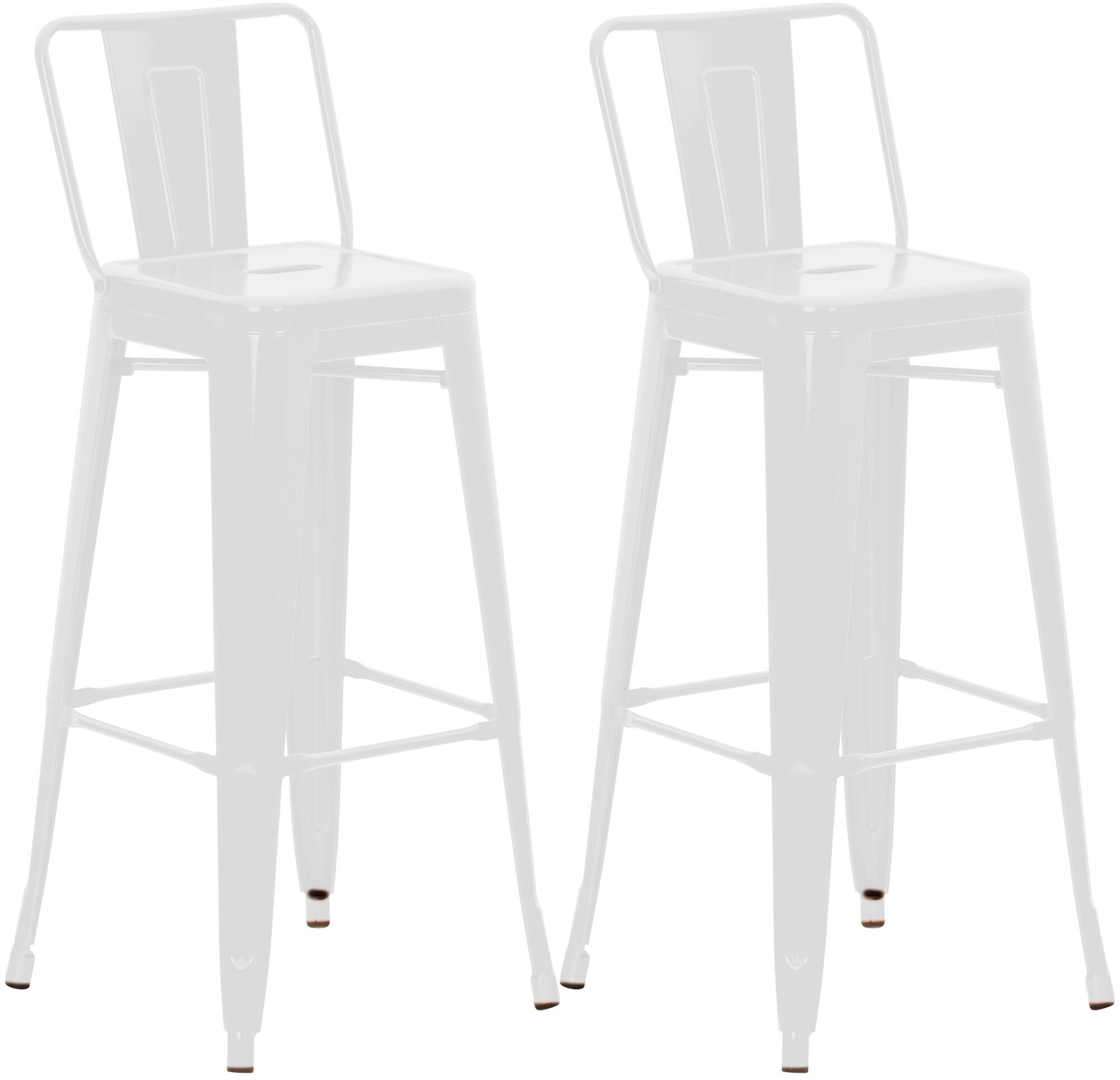 2er Set Barhocker Mason, weiß