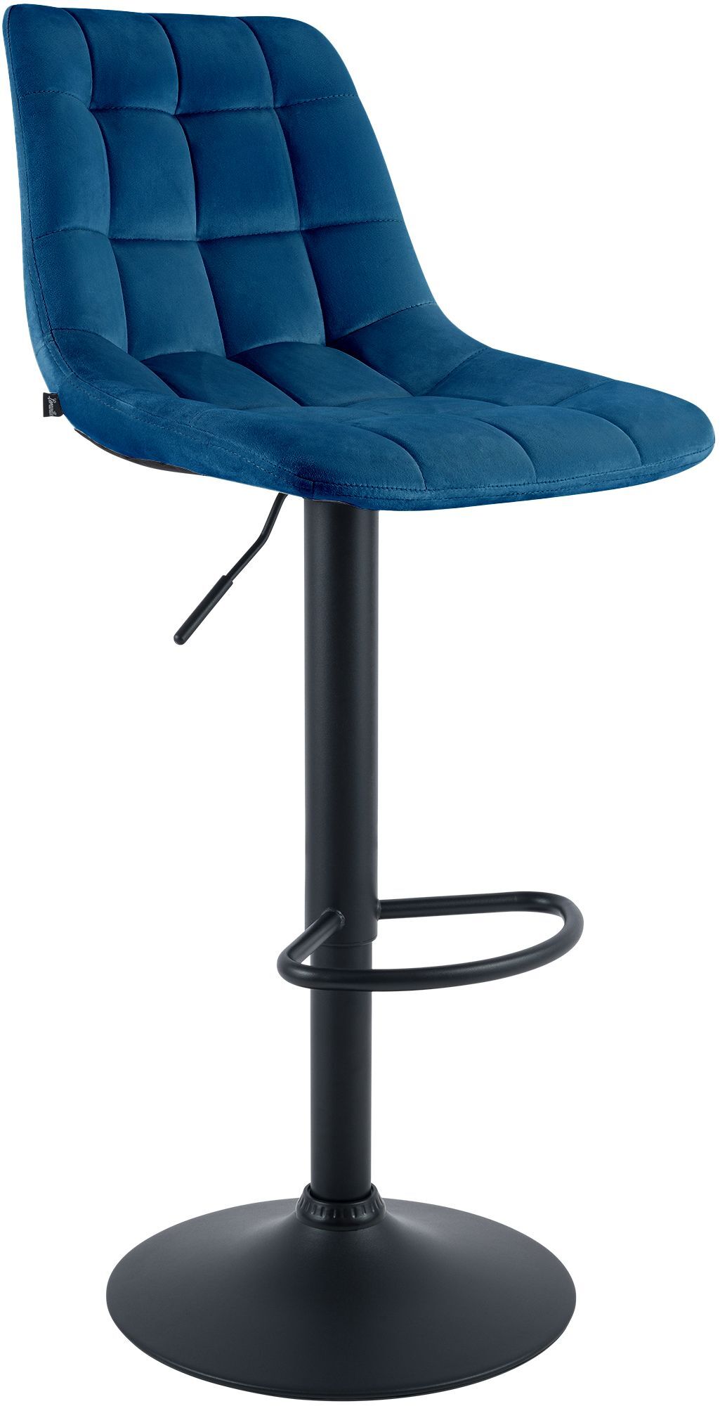 2er Set Barhocker Mapun Samt, blau