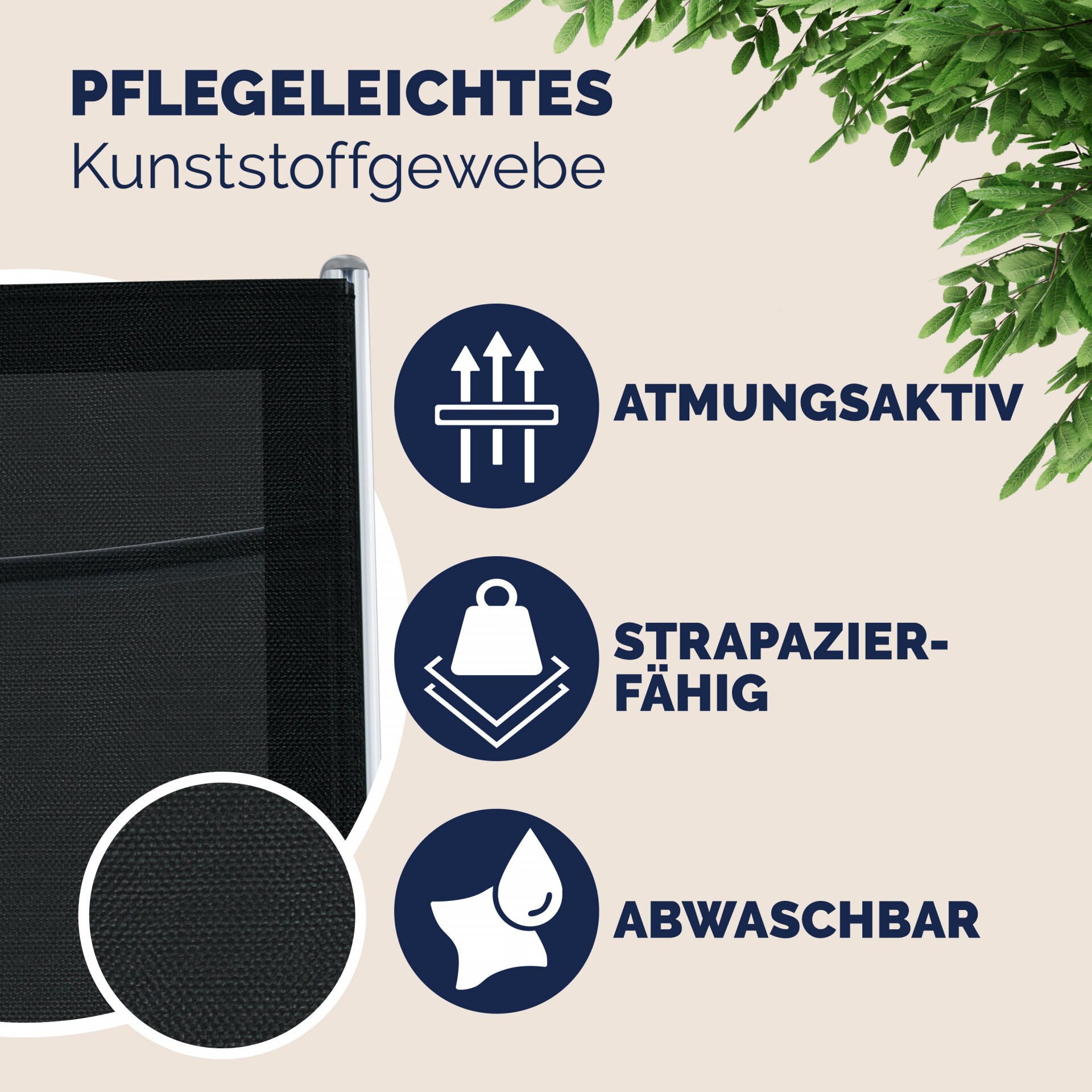 Gartenstuhl Hochlehner klappbar Bern 2er-Set Silber Alu verstellbar