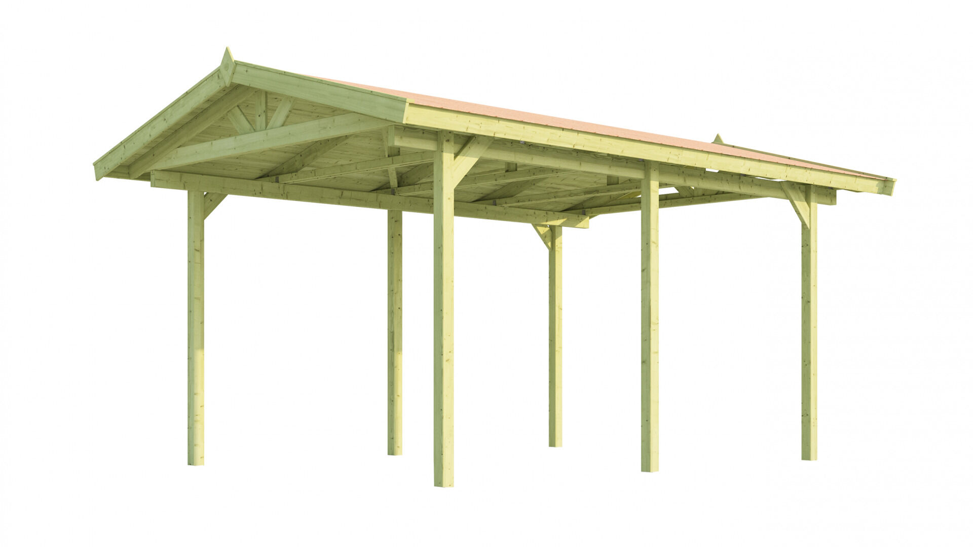 weka Satteldachcarport 611