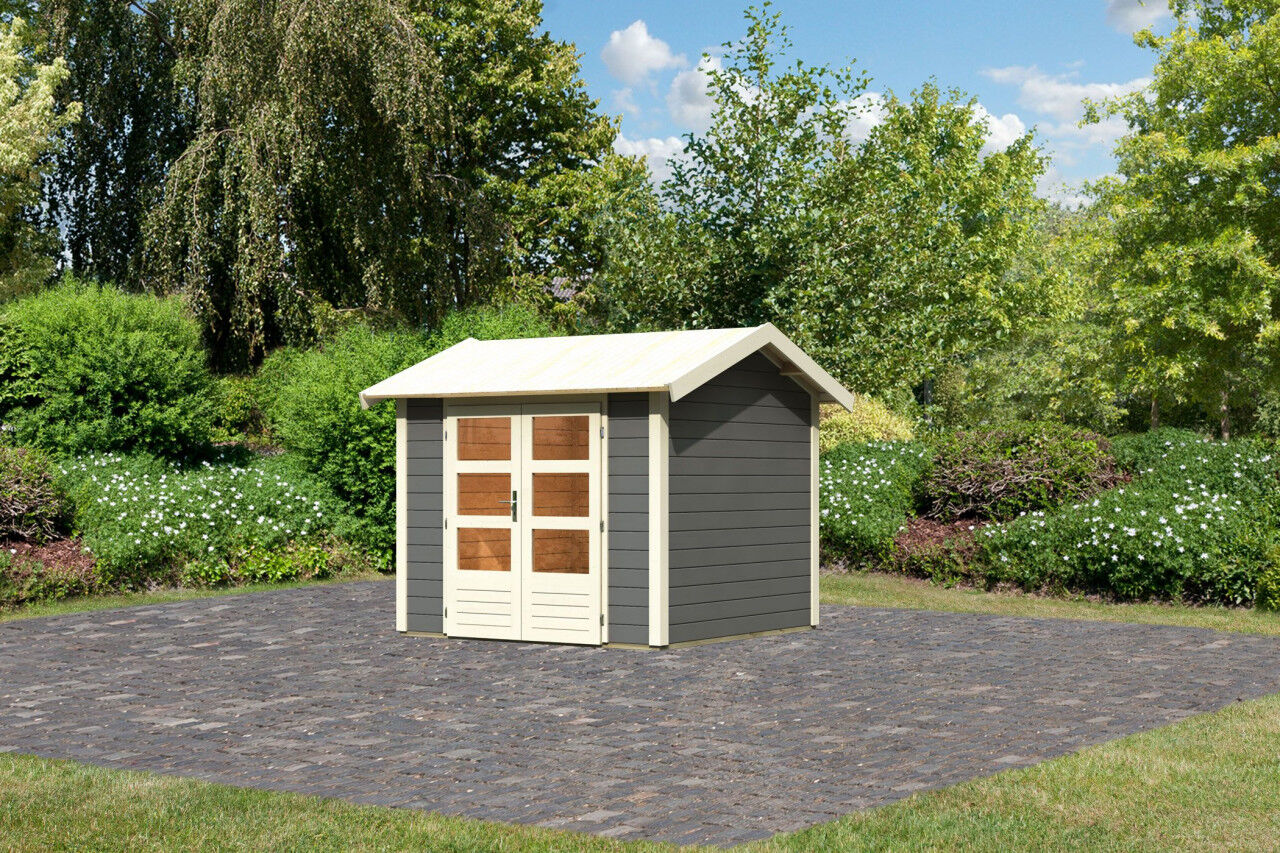 Karibu Gartenhaus Theres 3 terragrau terragrau