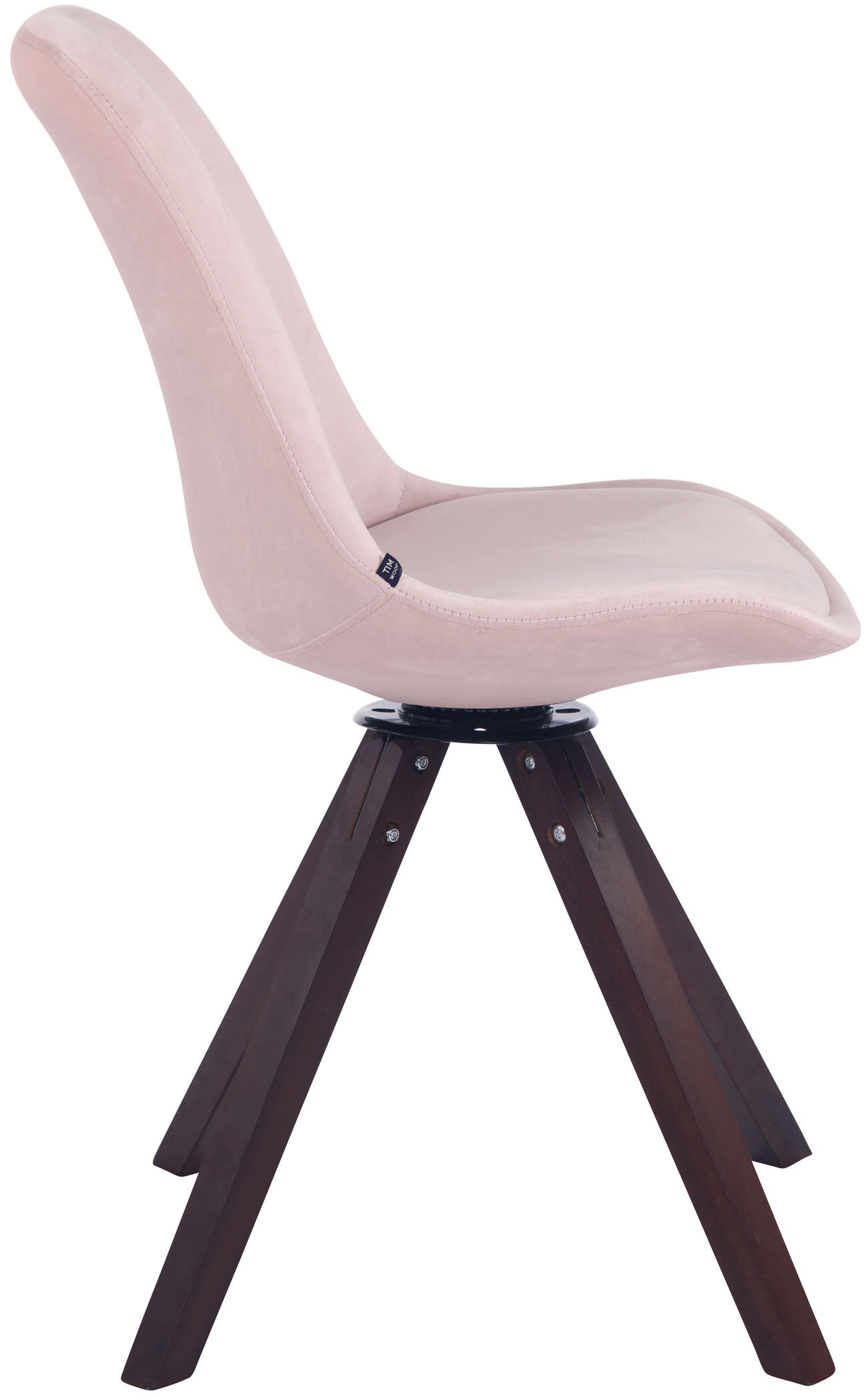 Esszimmerstuhl Troyes Samt Square walnuss, pink