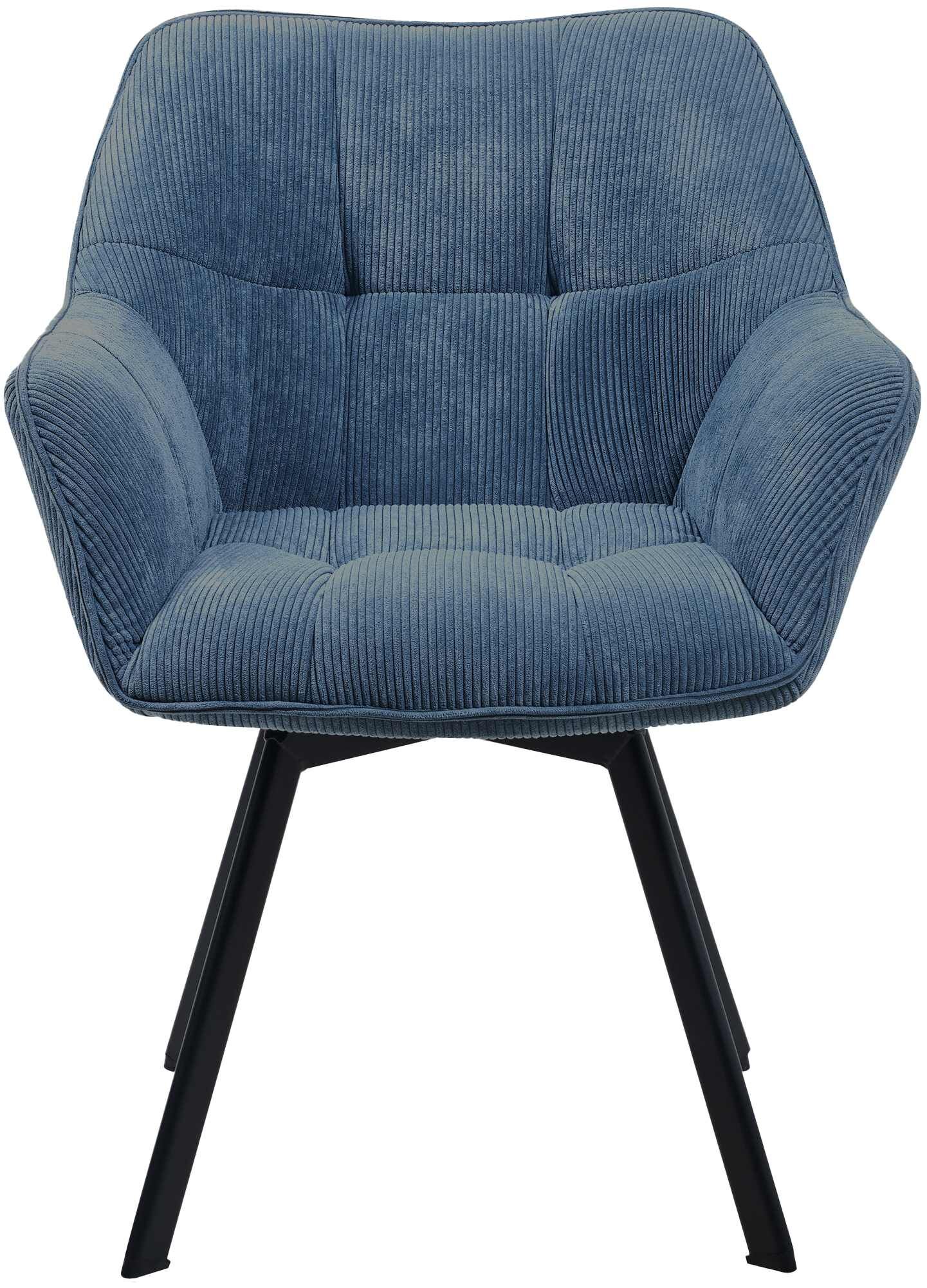 Esszimmerstuhl Jordi Cord, blau