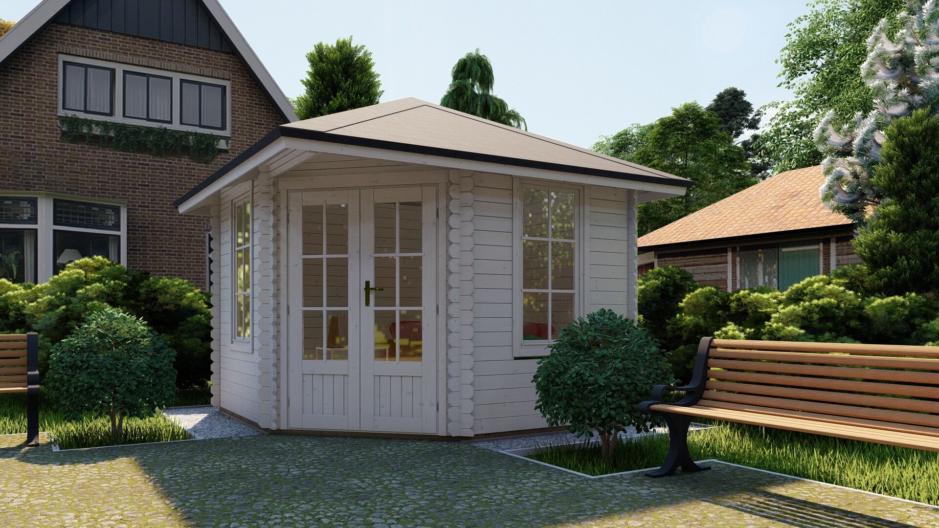 5 Eck Gartenhaus Norwegen 17