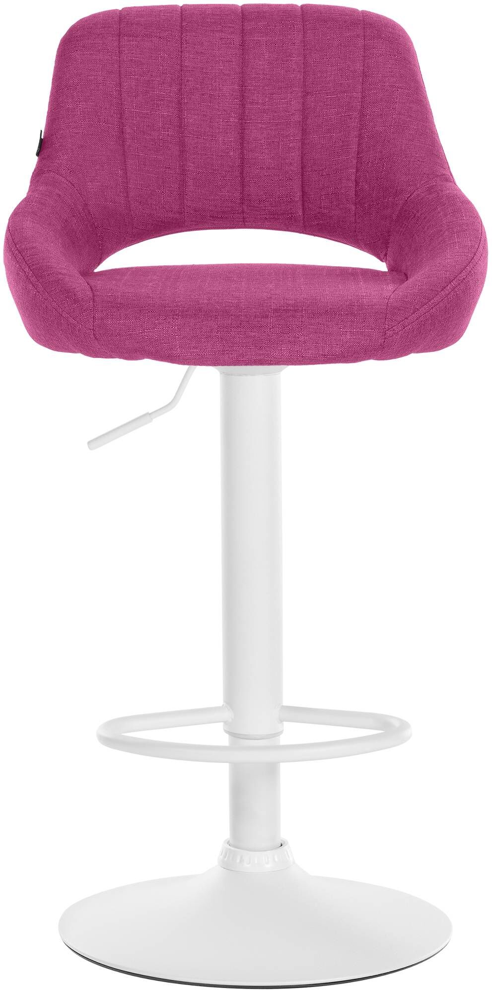 Barhocker Milet Stoff weiß, lila