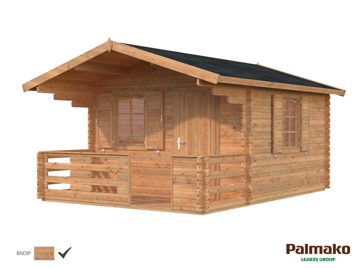 Palmako Gartenhaus Emma 10,4+4,2 m2 braun grundiert
