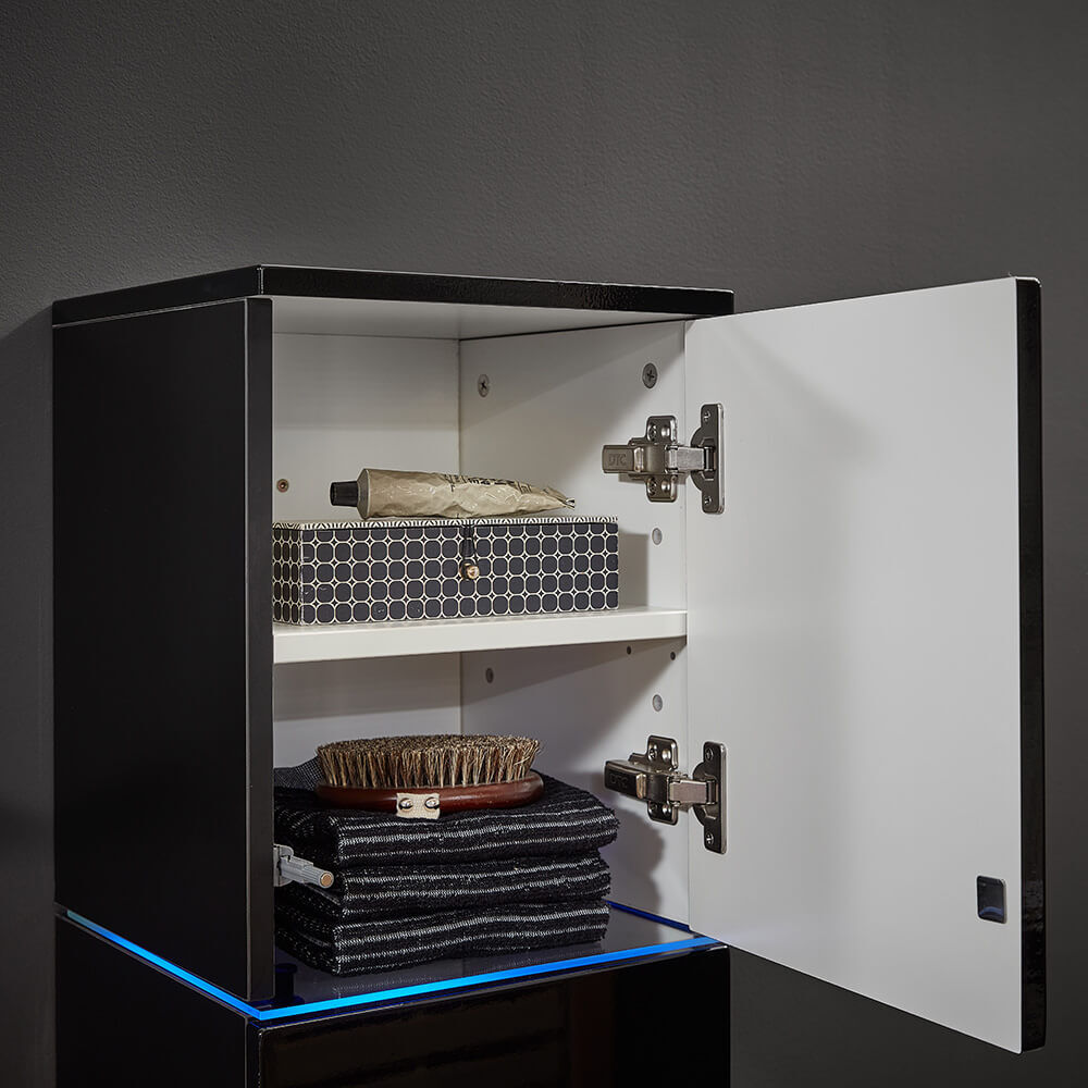 Badmöbel Komplettset WANGEROOGE BIG XL - Schwarz Made in Germany