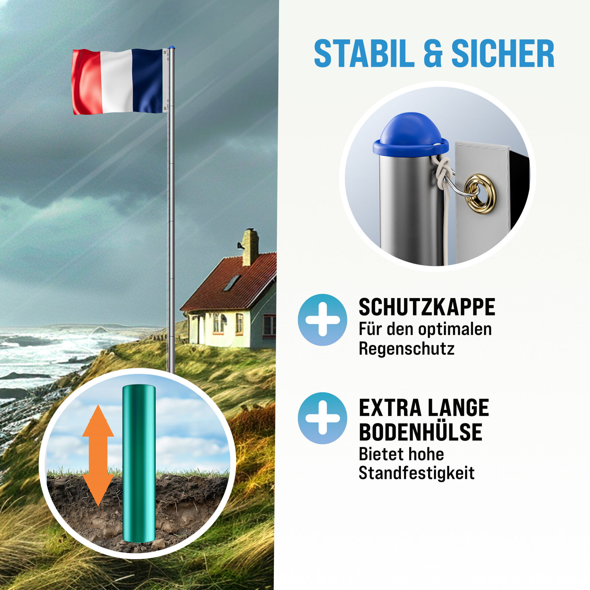 Fahnenmast Alu 650cm