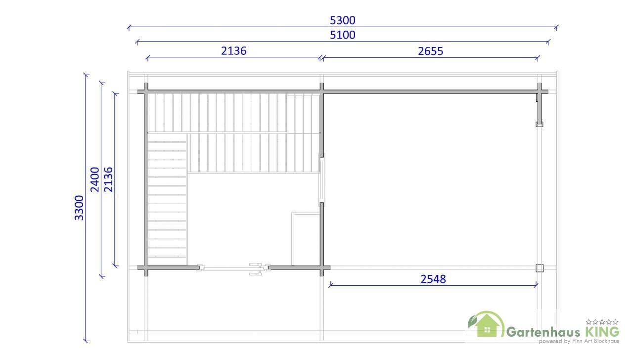 Saunahaus Trontheim 2 Plus - 45008 - Grundriss