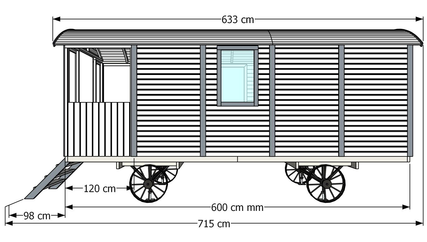 Tinyhaus Bauwagen Zirkuswagen Schäferwagen Pipowagen XXL 600