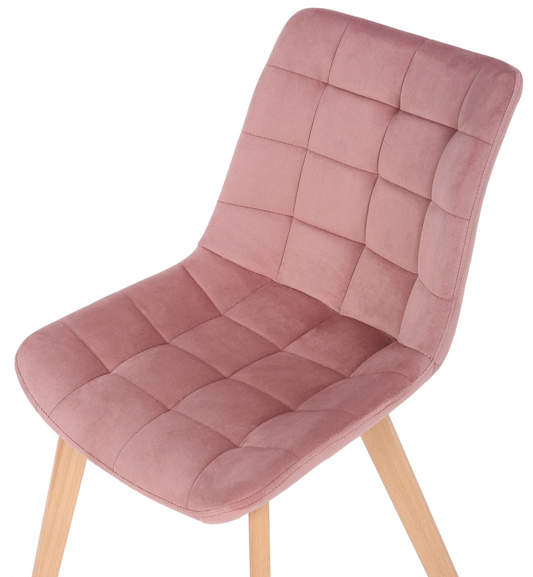 2er Set Esszimmerstühle Passaic Samt, pink