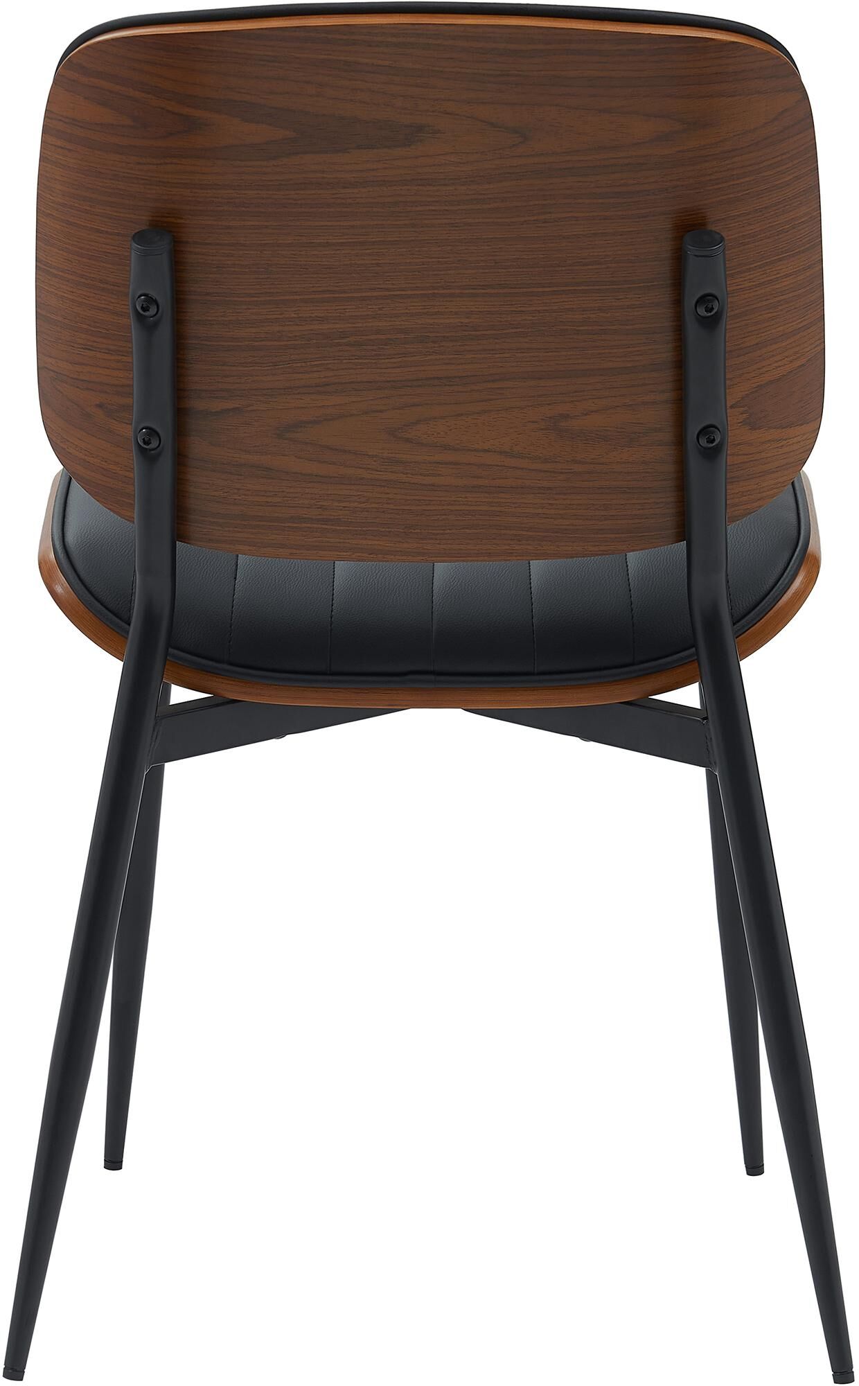 Besucherstuhl Tiffin Kunstleder, walnuss/schwarz