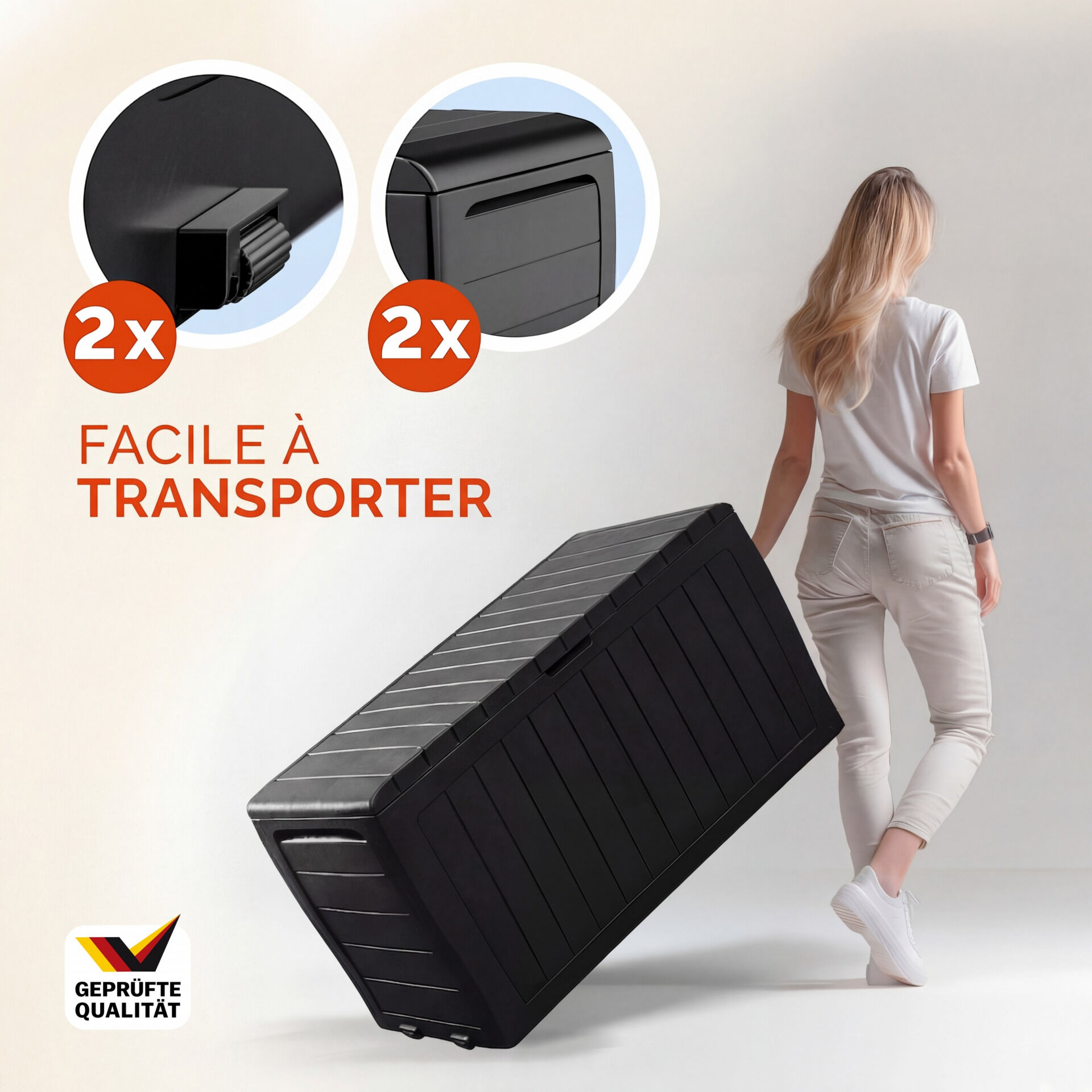 Auflagenbox Marvel Plus Anthrazit 270L