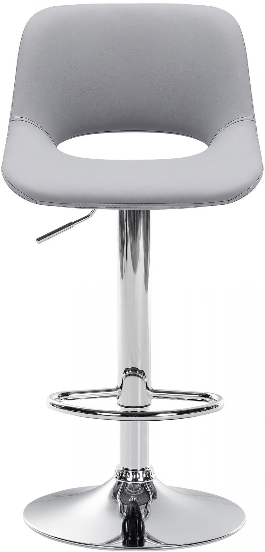 2er Set Barhocker Camden Kunstleder chrom, grau