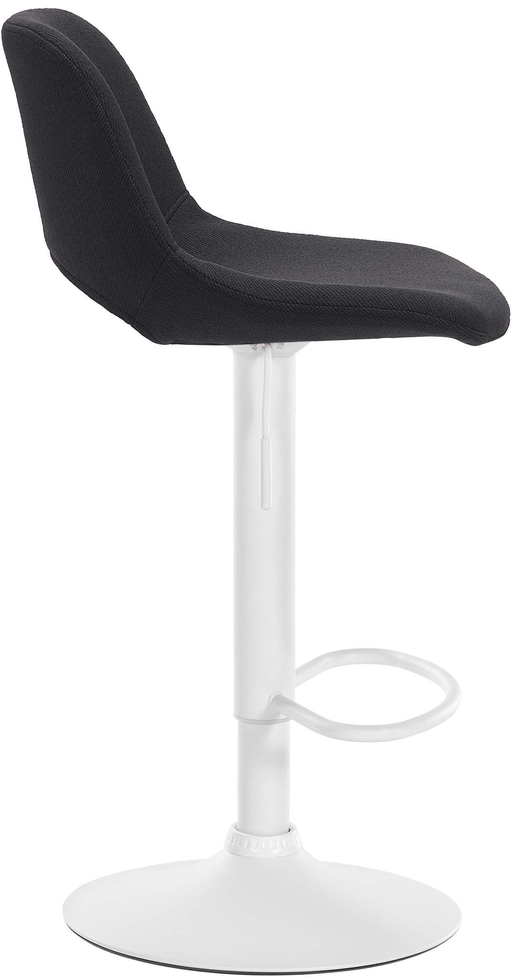 Barhocker Camden Stoff weiß, schwarz