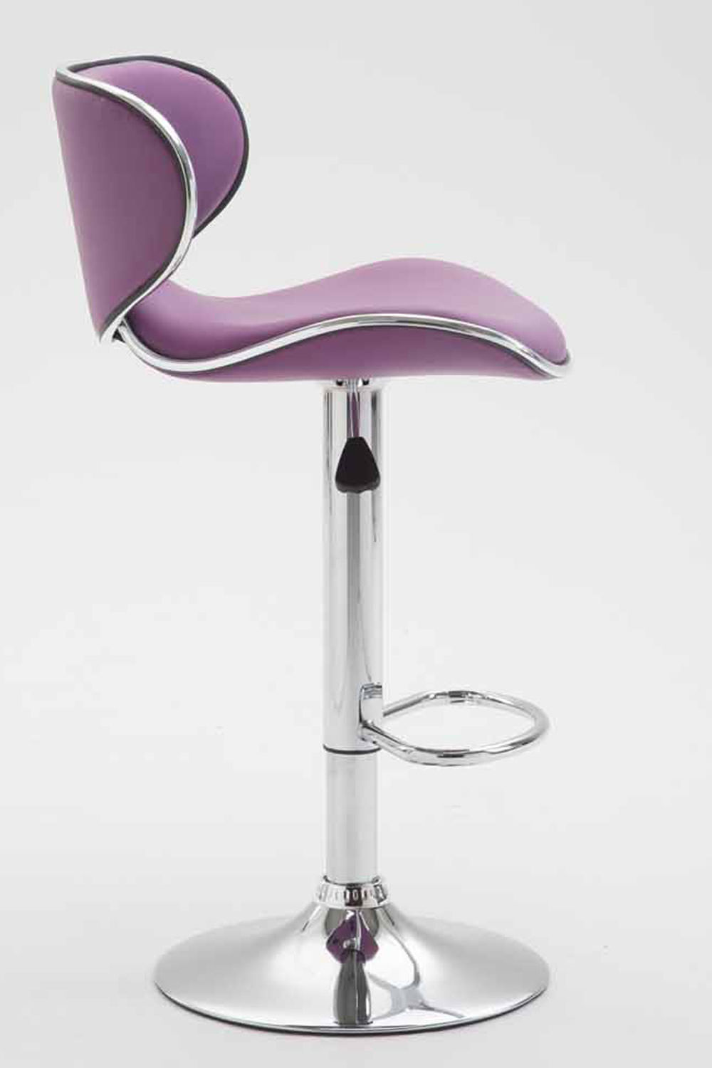 2er Set Barhocker Las Vegas V2 Kunstleder chrom, lila