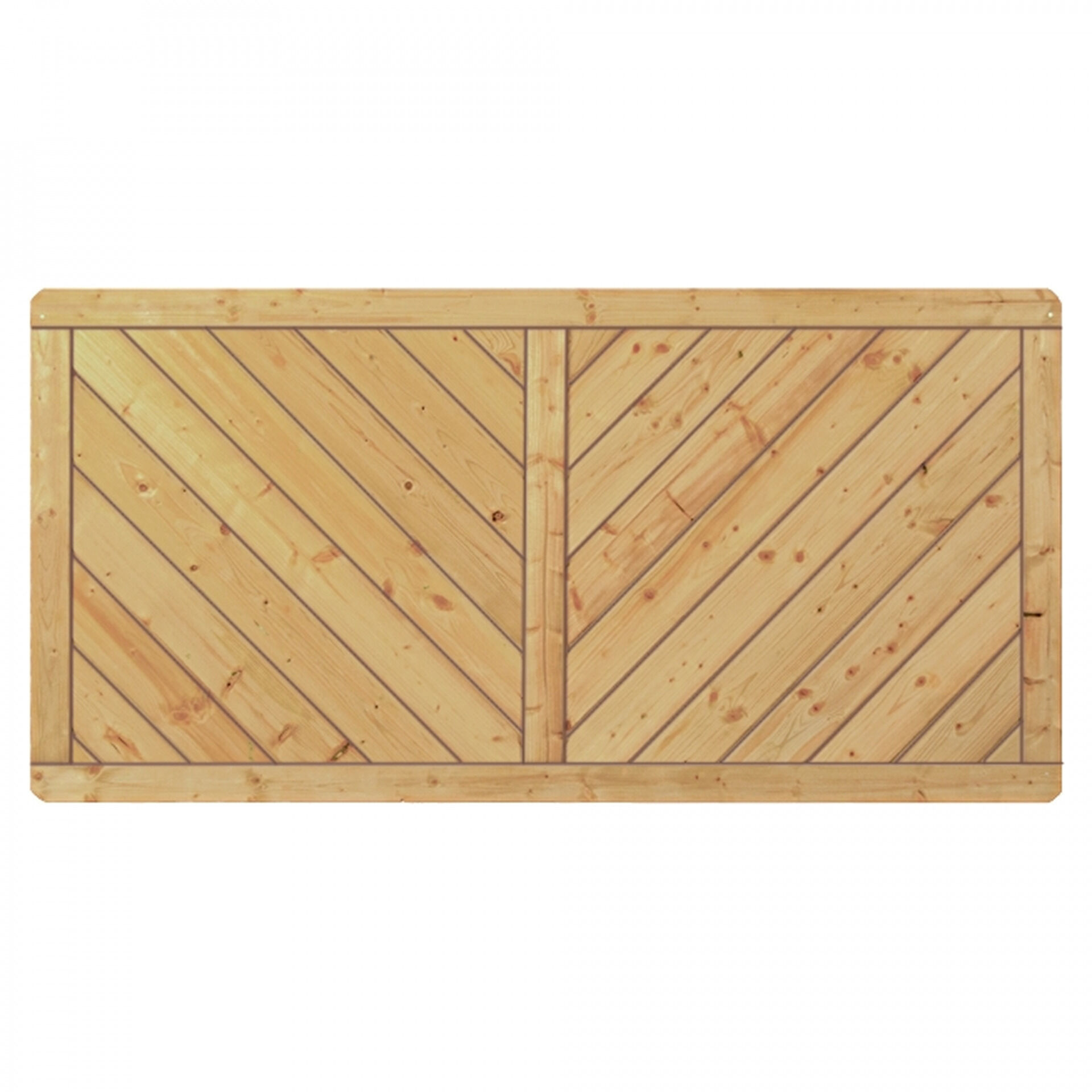 CLASSIC-Serie-Diagonal, 180 x 90 cm, kdi-grün, Rahmen 40/70 mm, Profilbretter 16/118 mm