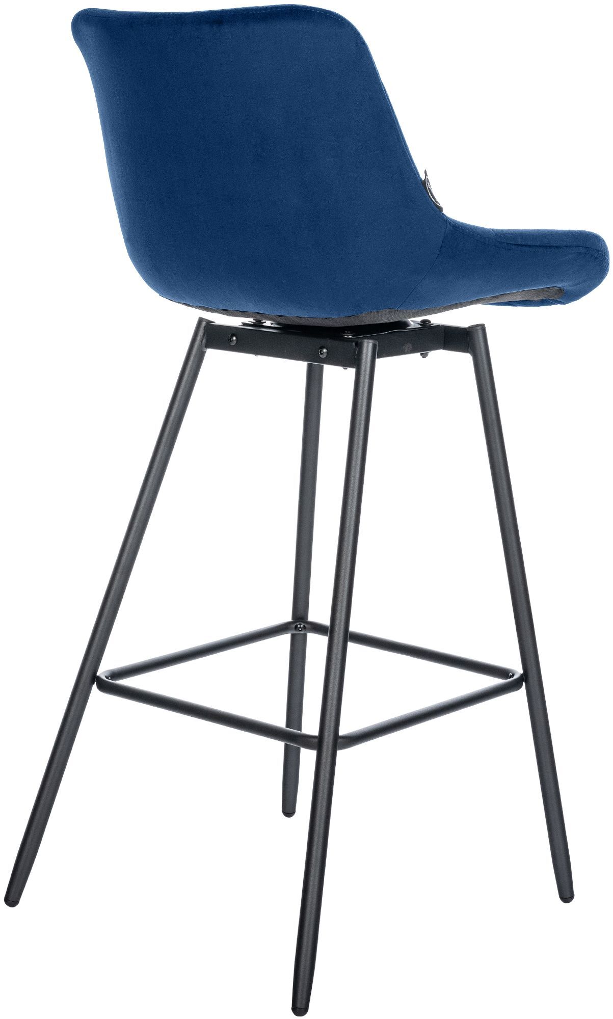 4er Set Barhocker Weston Schwenkbar Samt, blau