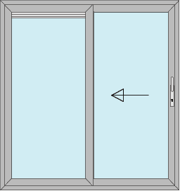Aluminium Schiebetür Glas weiss 4 m 2-teilig