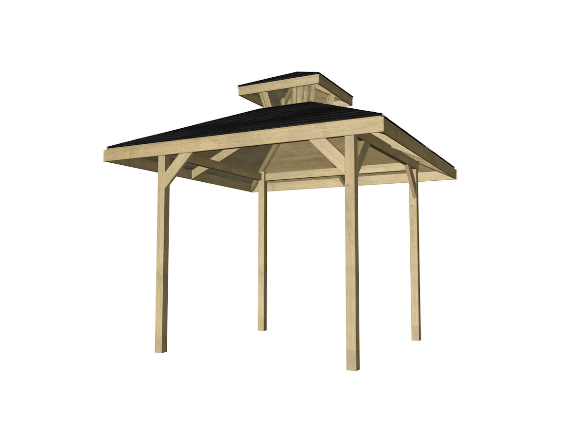 weka Gartenoase 651 Gr.1 mit Dachaufsatz