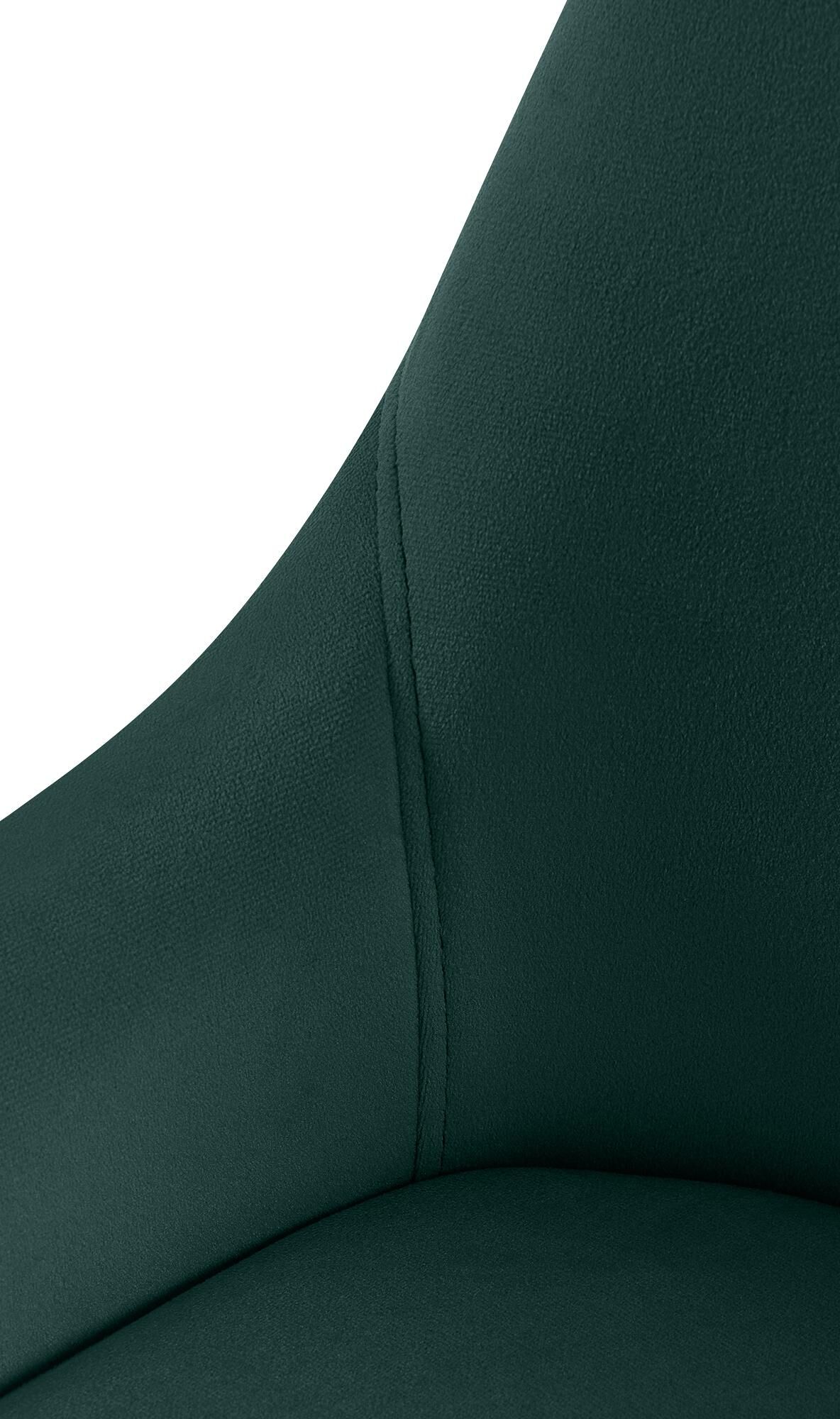 Esszimmerstuhl Elmira Samt schwarz, grün