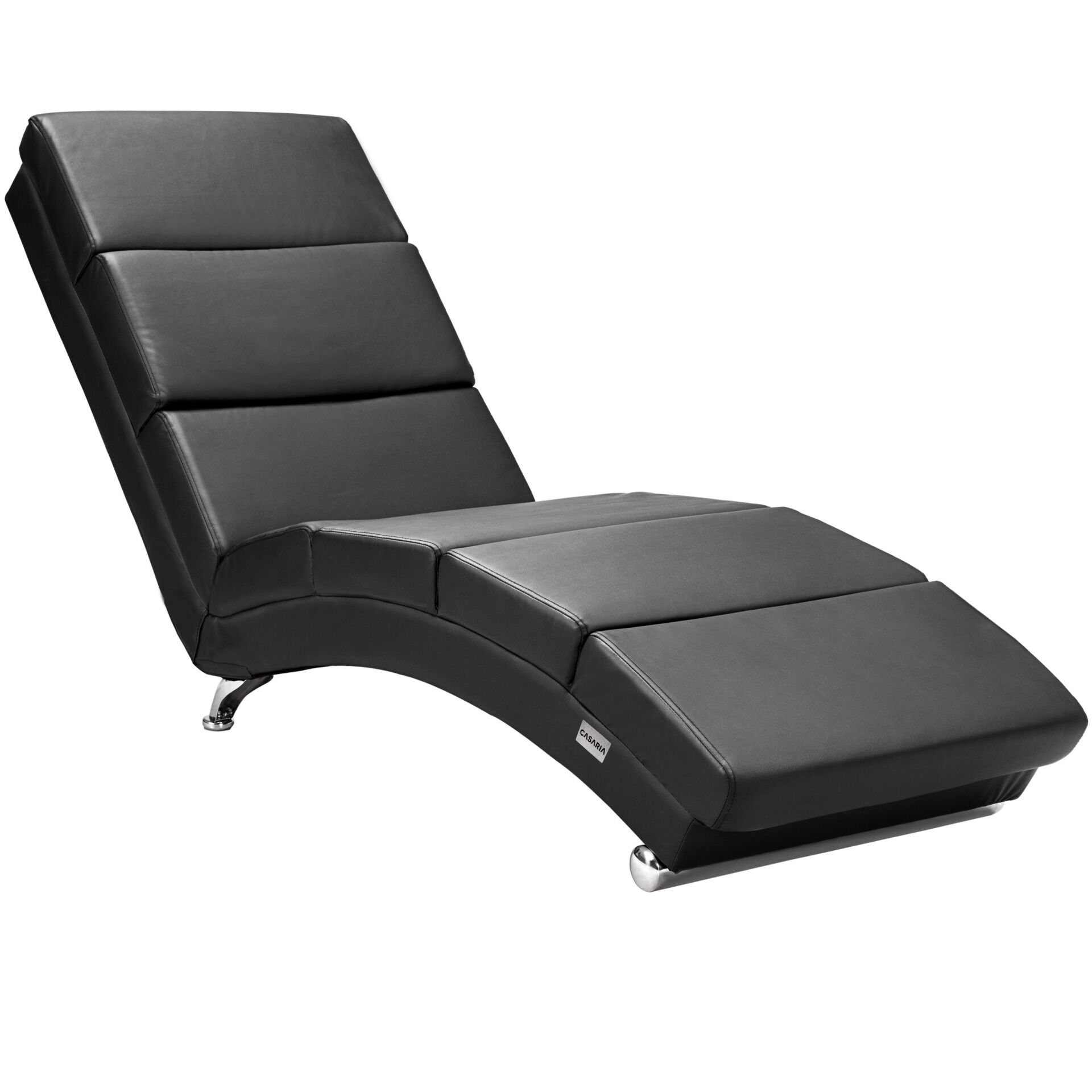 Relaxliege London Schwarz Kunstleder