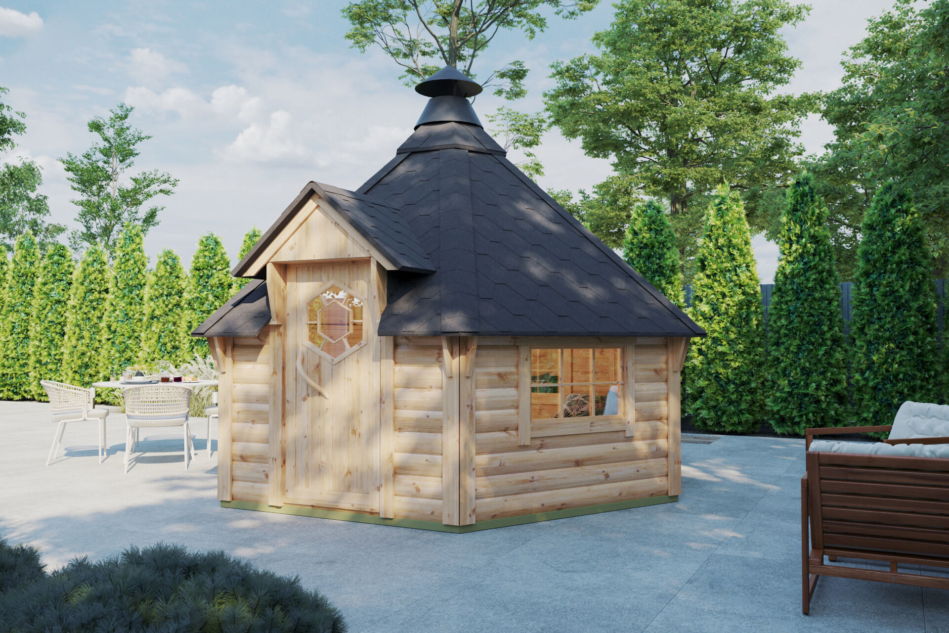 Grillhaus Grillkota Exzellent 9 qm mit Grillanlage für max. 15 Personen