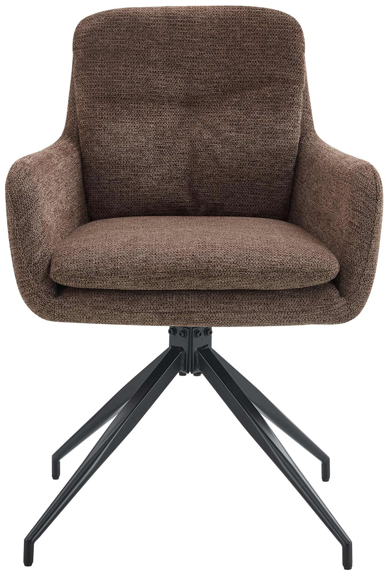 Esszimmerstuhl Pickett Stoff, braun