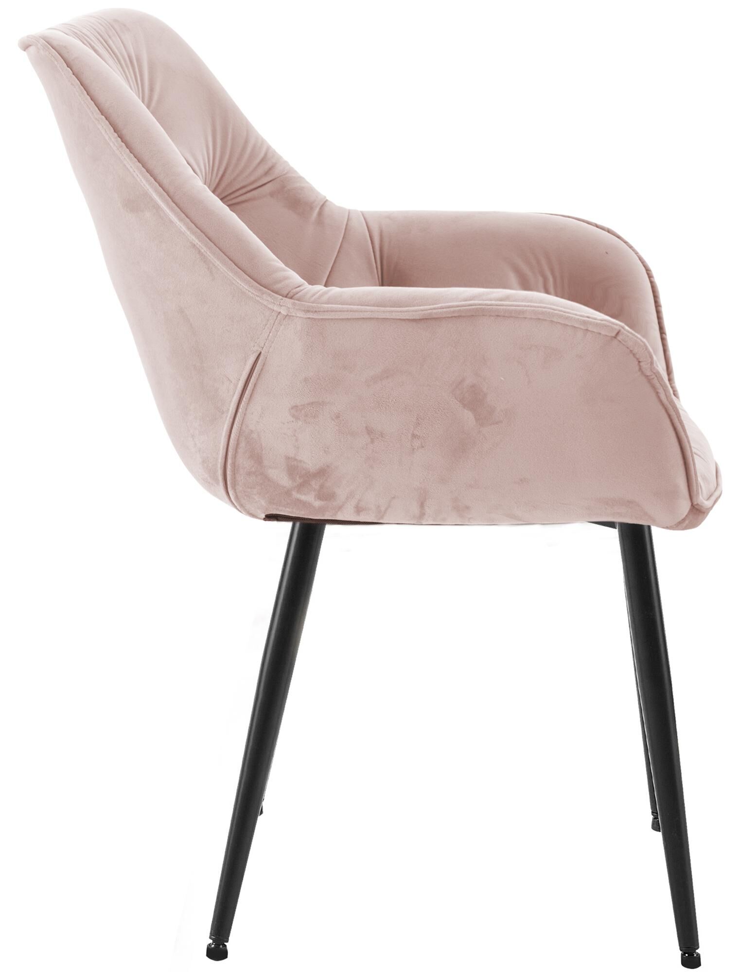 2er Set Stuhl Tanna Samt, pink