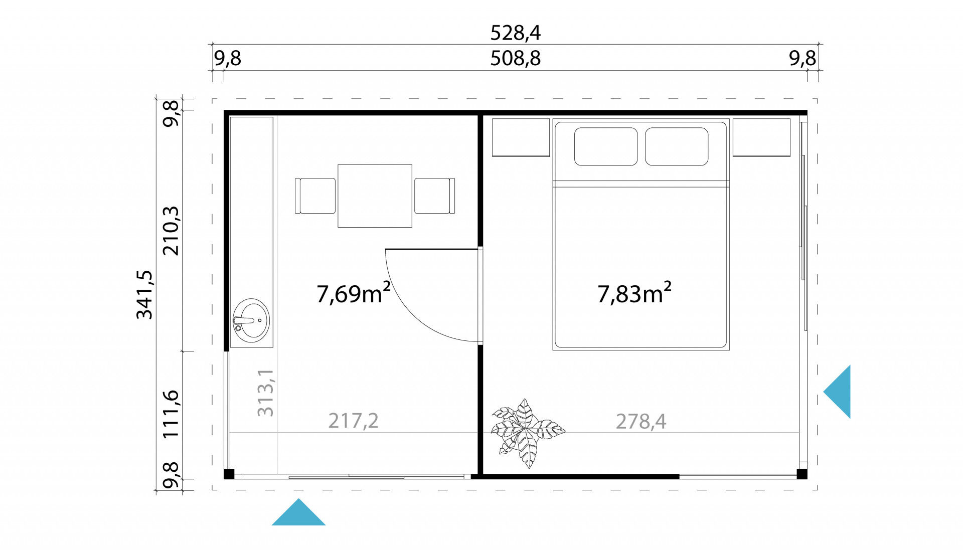 Lasita Maja Gartenhaus Domeo 3
