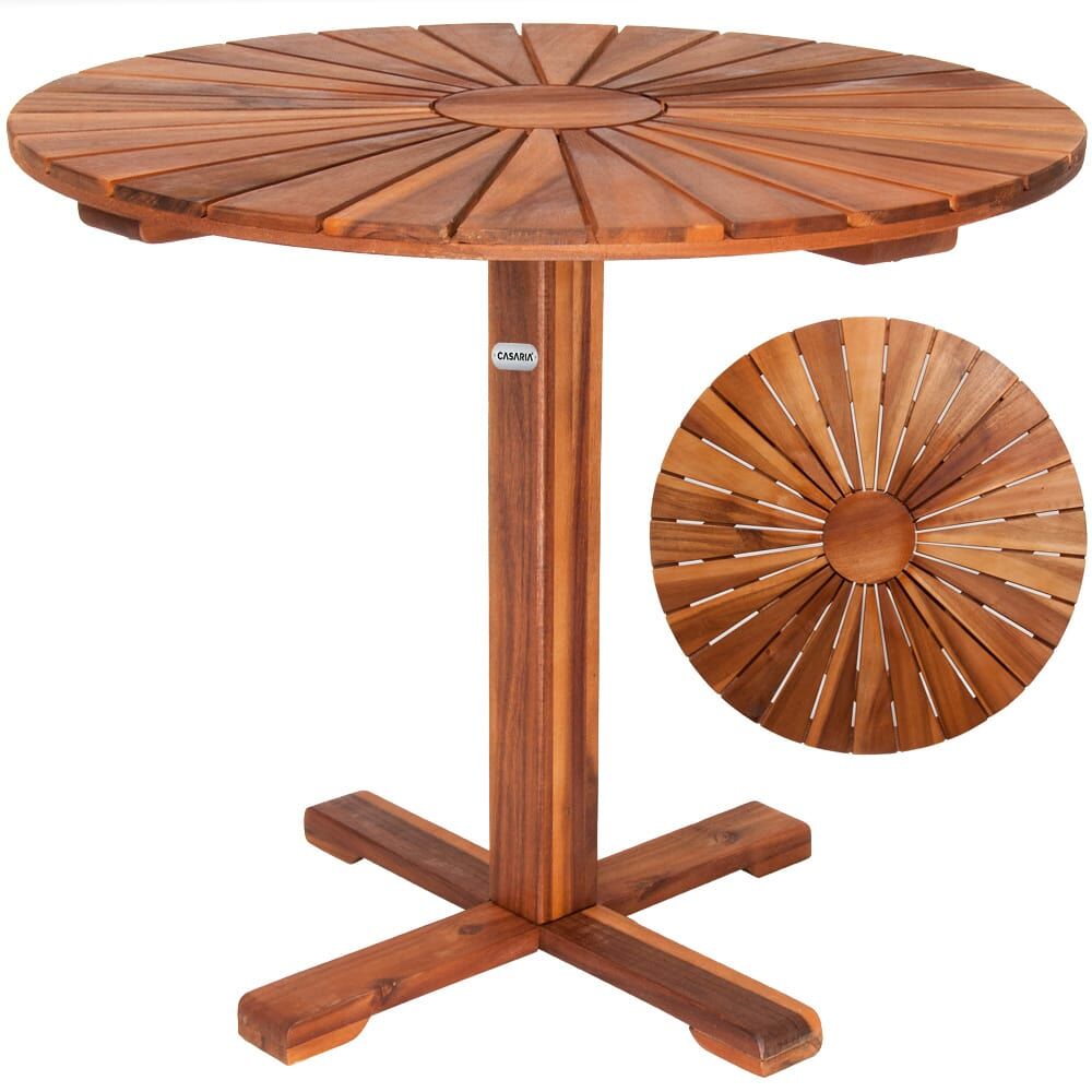 Gartentisch Sunrise Braun Akazienholz Ø70cm
