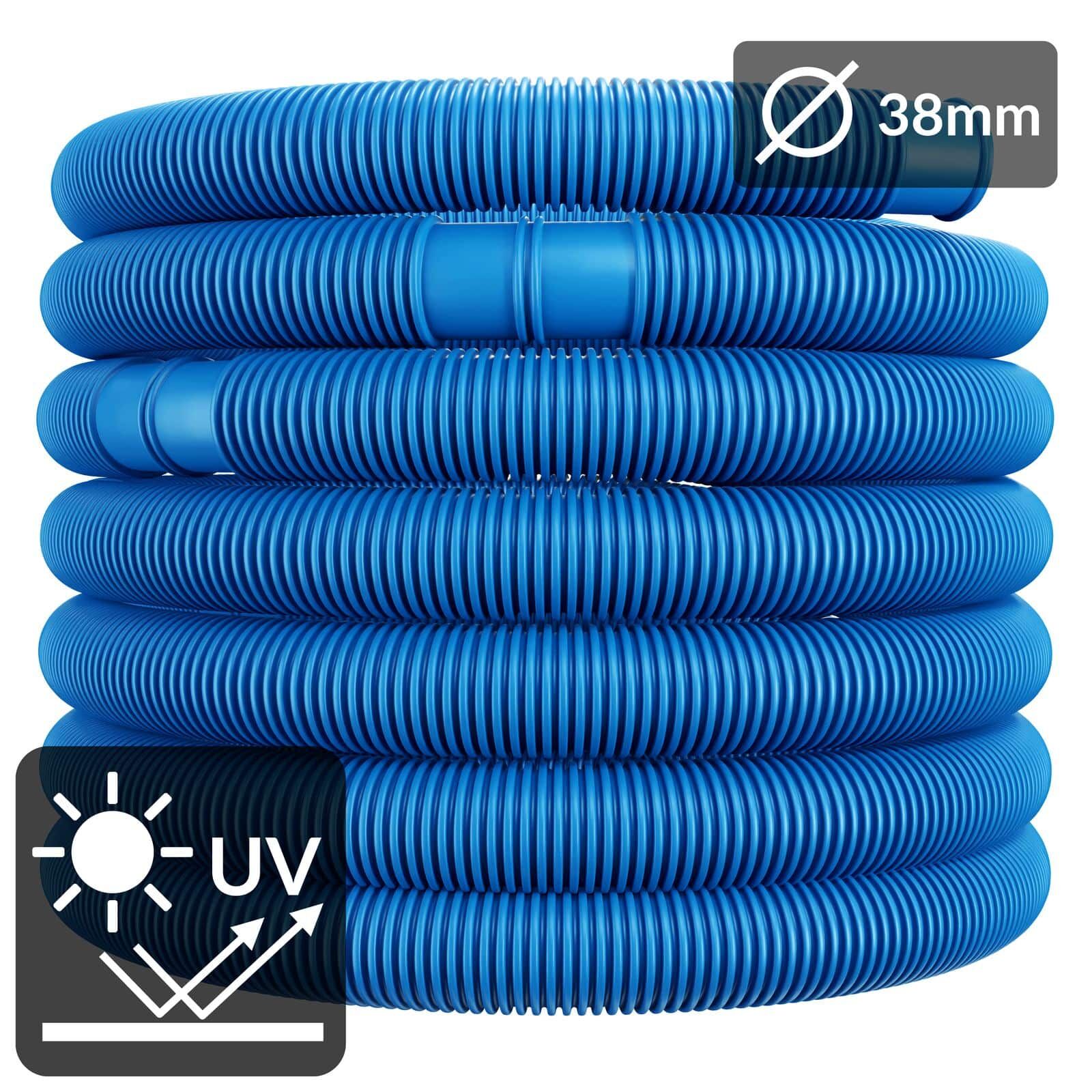 Poolschlauch Blau Ø38mm 6m