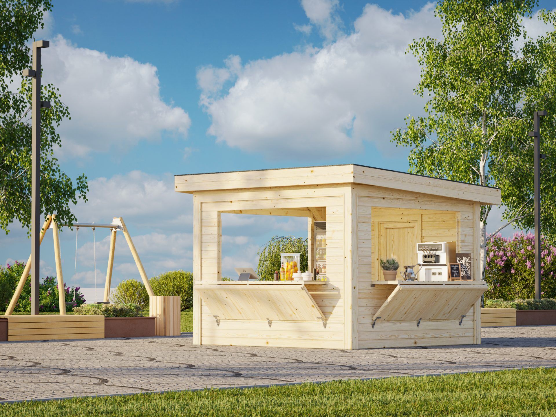 Palmako Marktstand Lenna 8,3 m2 Set 306