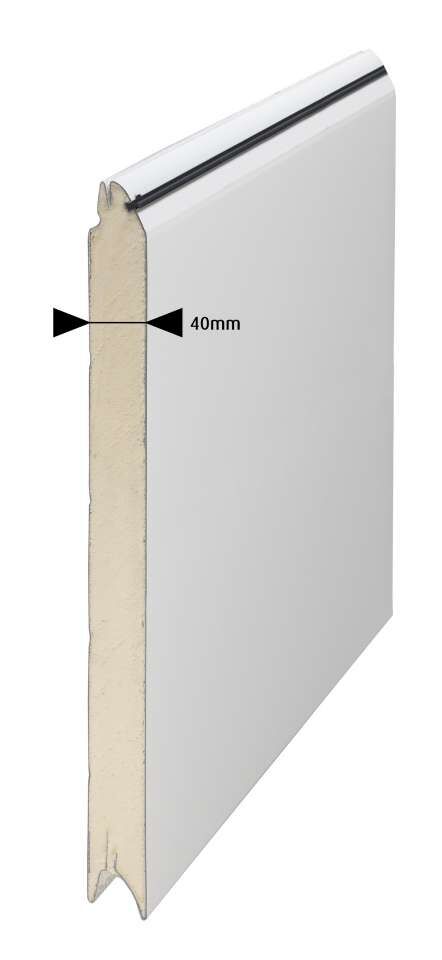 Garagentor Sektionaltor 40mm gedämmt Sicke Woodgrain anthrazit, Breite: 2400mm x Höhe: 2000mm