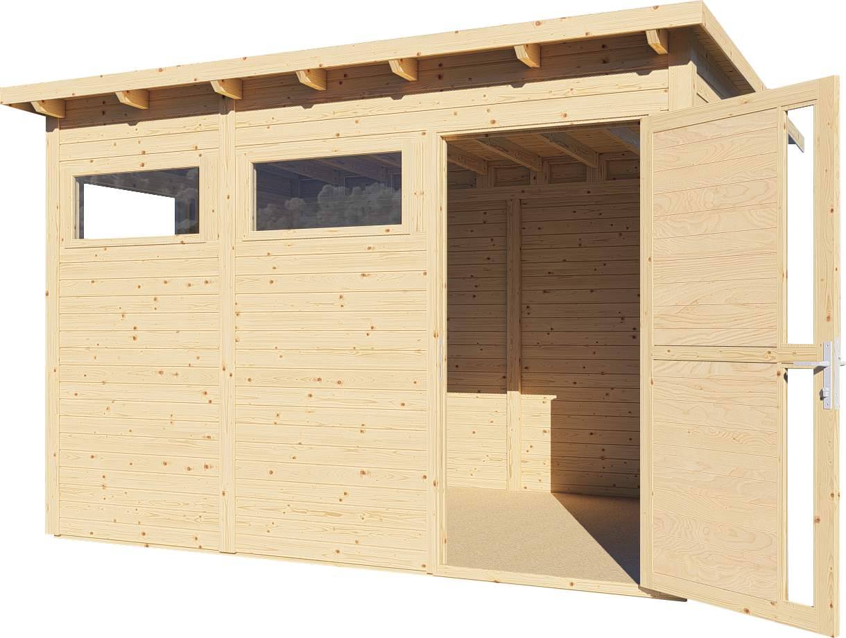 Gartenhaus Holz Pentus 3 naturbelassen 337 x 234 cm
