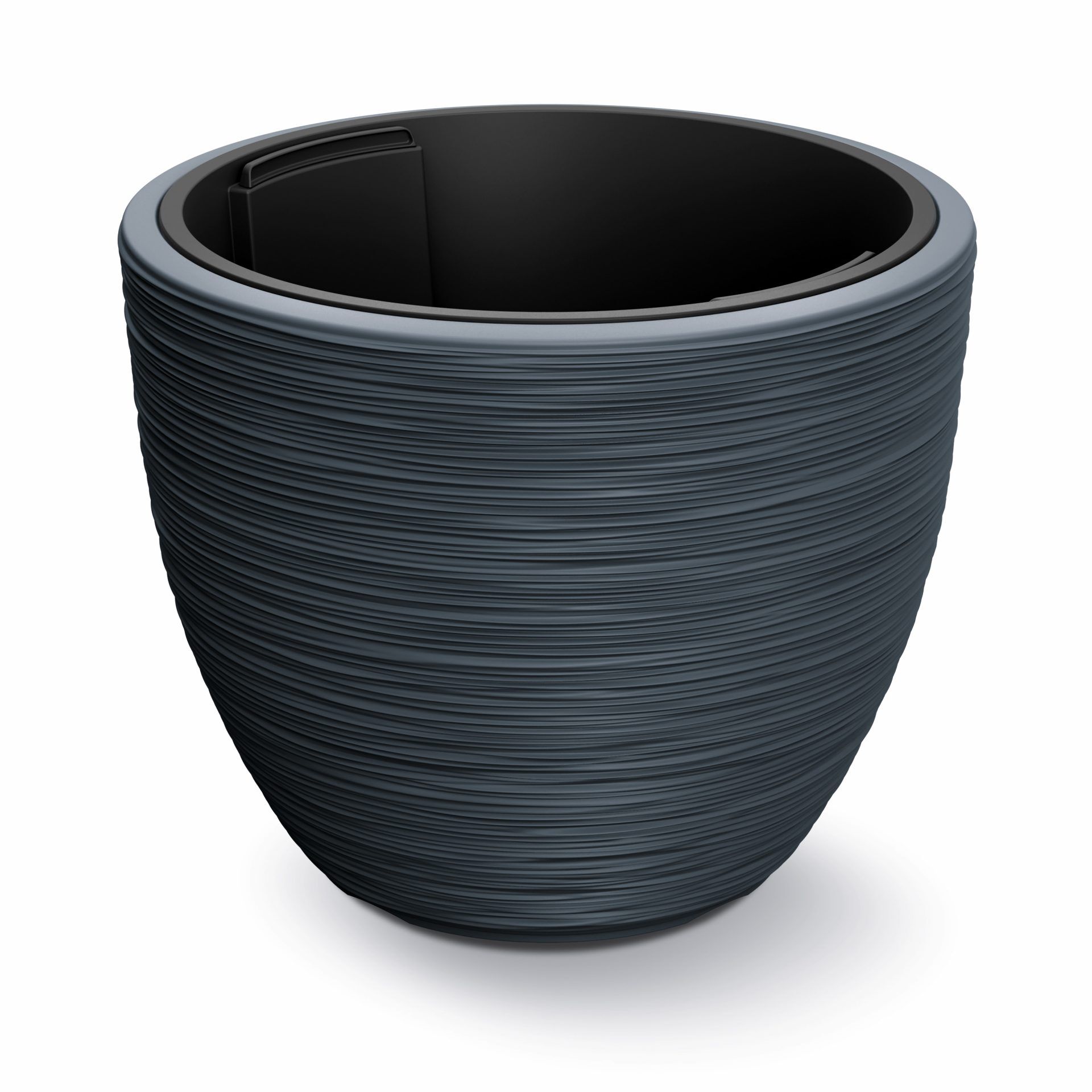 Blumentopf Rillen Anthrazit Kunststoff 40x32cm