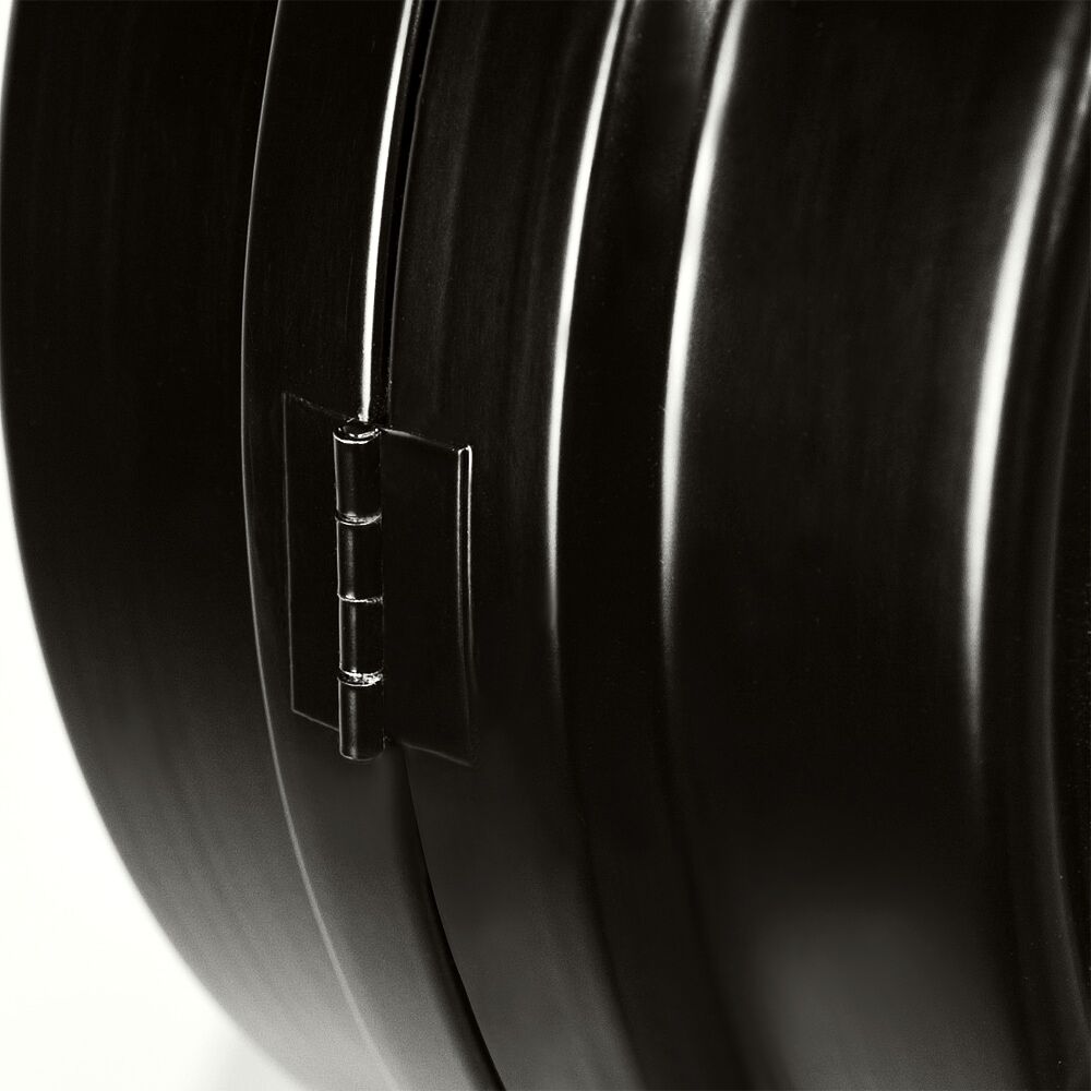 Retrolook Bahnhofsuhr Schwarz zweiseitig