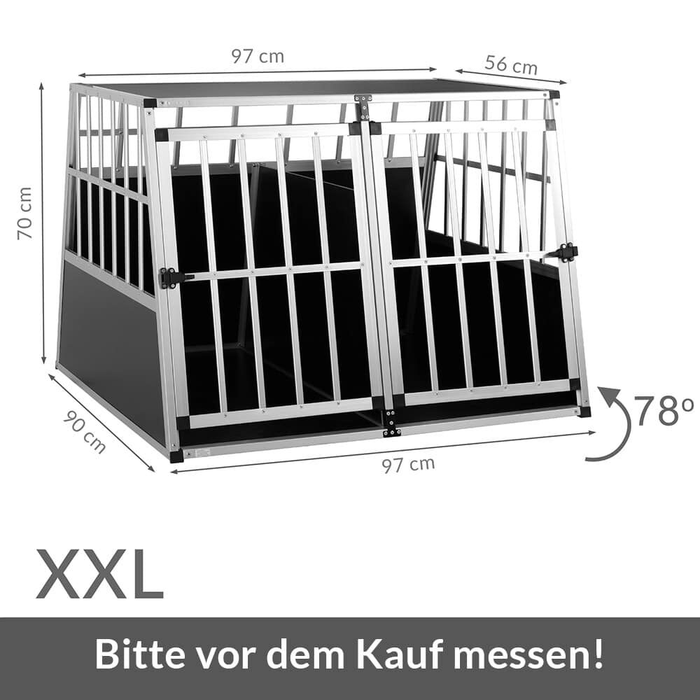 Hundetransportbox XXL 97x90x70cm Alu